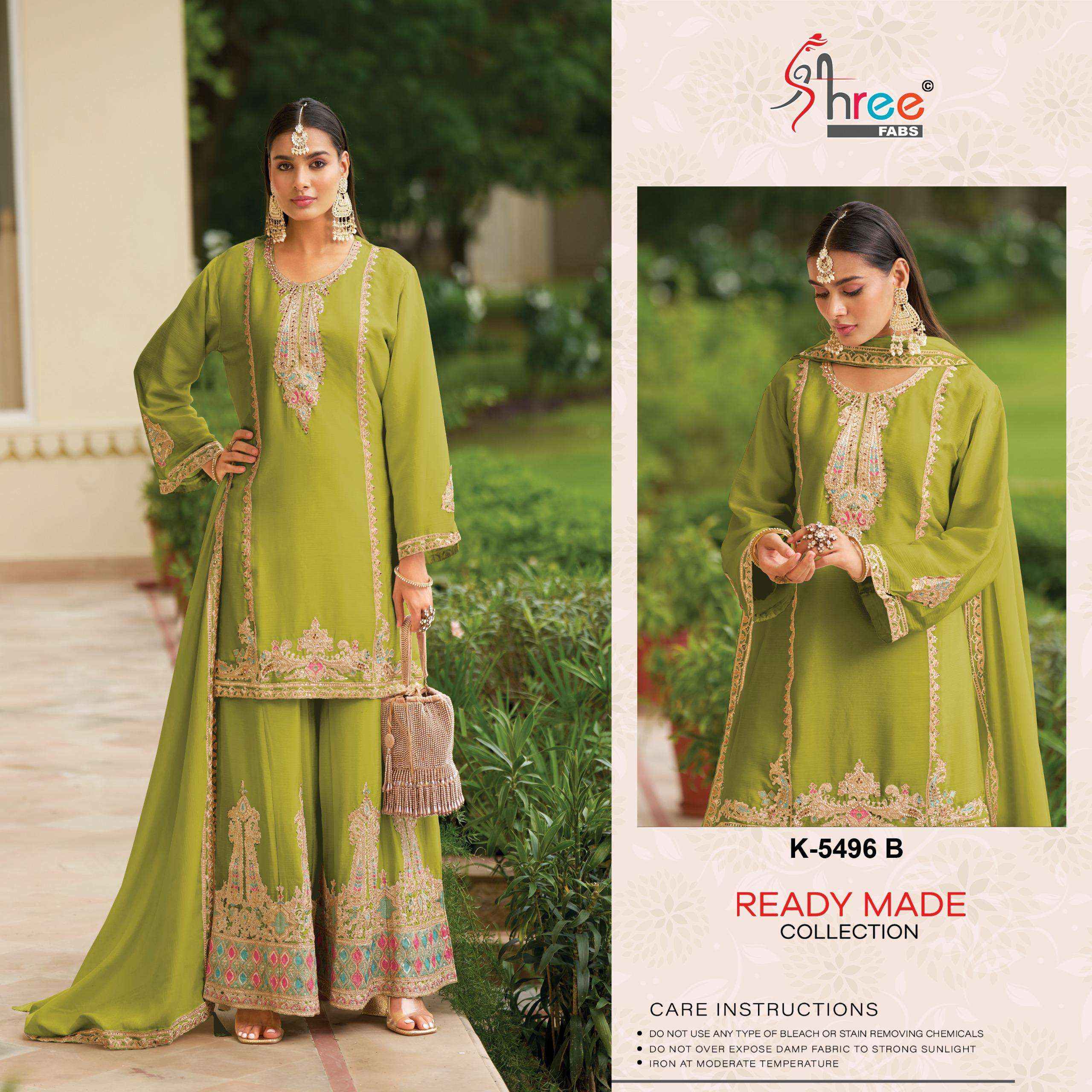 SHREE FABS K 5496 HEAVY EMBROIDERED DESIGNER WEDDING WEAR PAKISTANI DRESS WHOLESALE PRICE ( 4 PCS CATALOG )