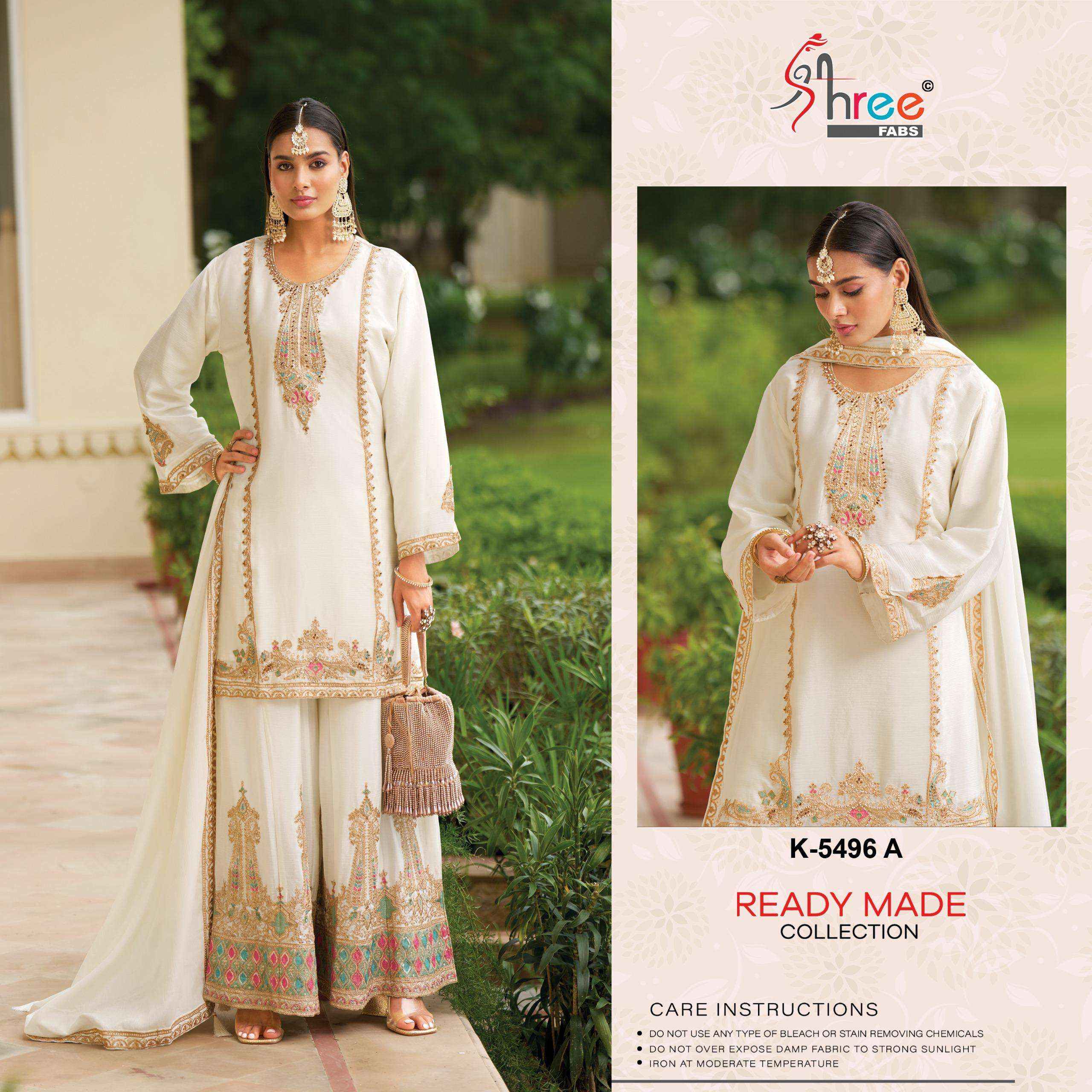 SHREE FABS K 5496 HEAVY EMBROIDERED DESIGNER WEDDING WEAR PAKISTANI DRESS WHOLESALE PRICE ( 4 PCS CATALOG )