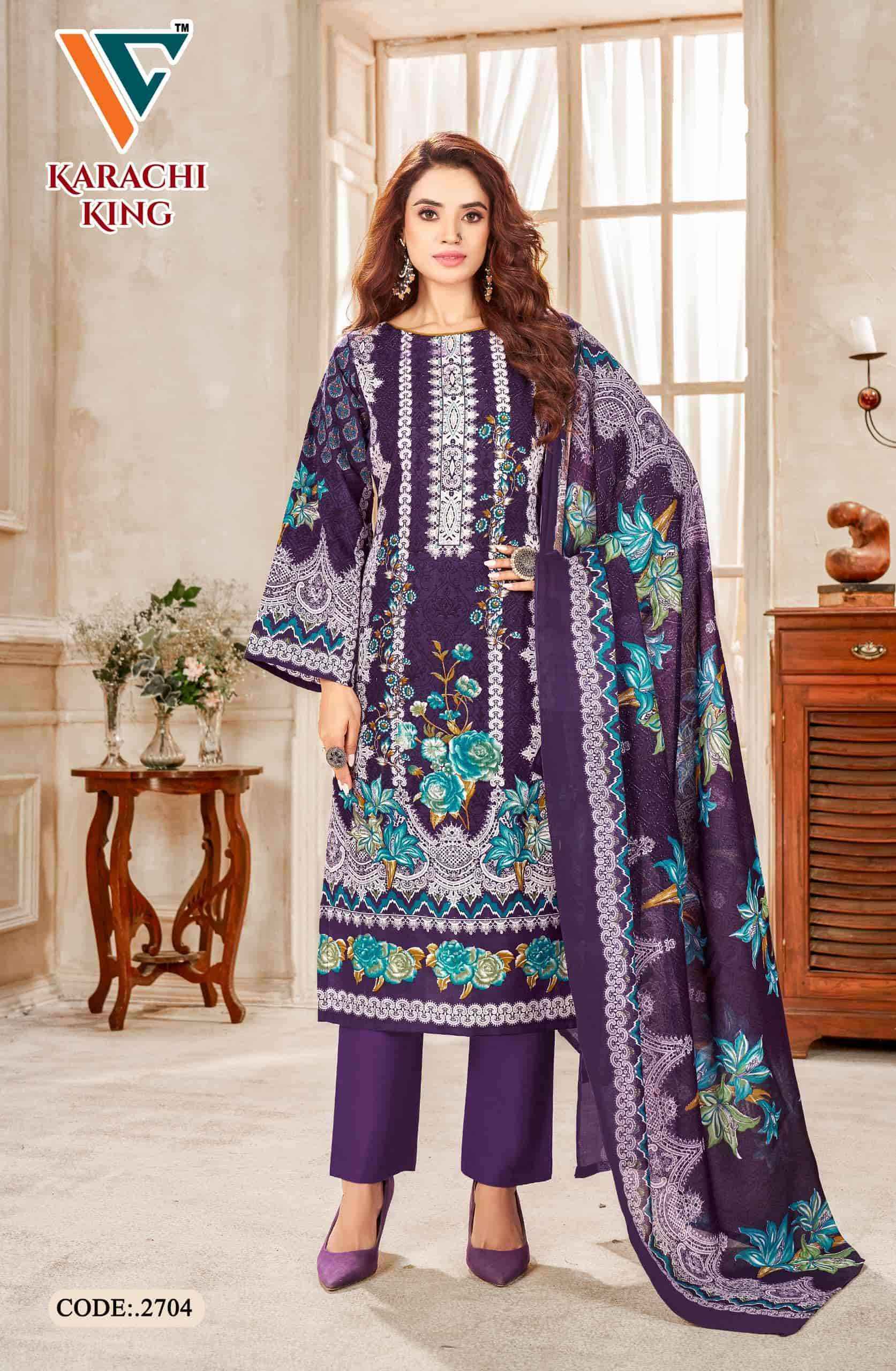 Vandana Fashion Karachi King Vol 27 Pakistani Print Cotton Dress
