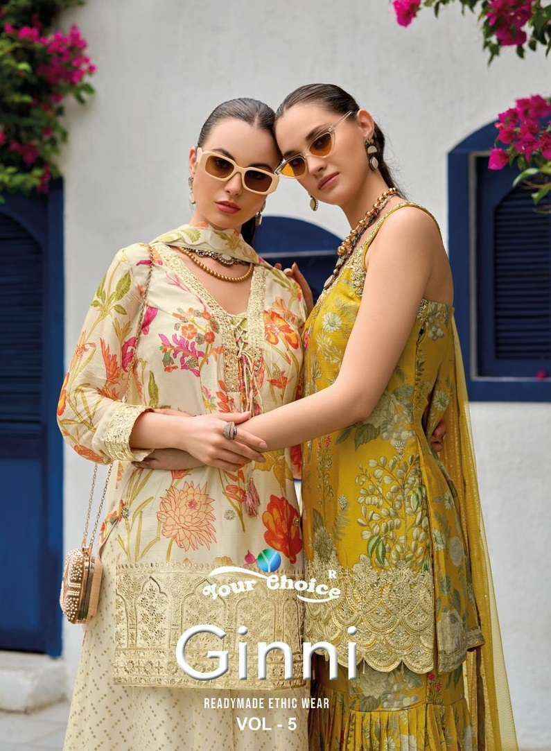 Your Choice Ginni Vol 5 Readymade Chinon Suit Wholesale Price ( 4 Pcs Catalog )