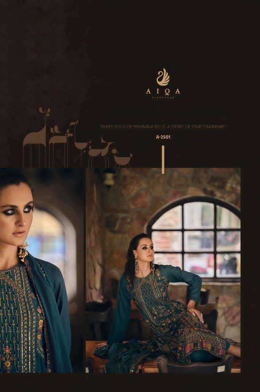 Aiqa Rihana Pure Viscose Pashmina Latest Winter Wear Dress Collection Wholesale Price ( 6 Pcs Catalog )