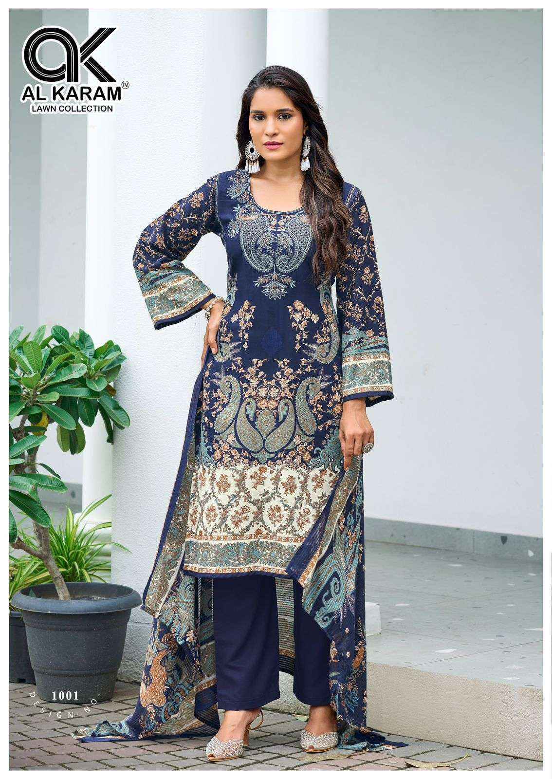 Al Karam Areeba Cotton Dress Material Wholesale Price ( 6 Pcs Catalog )