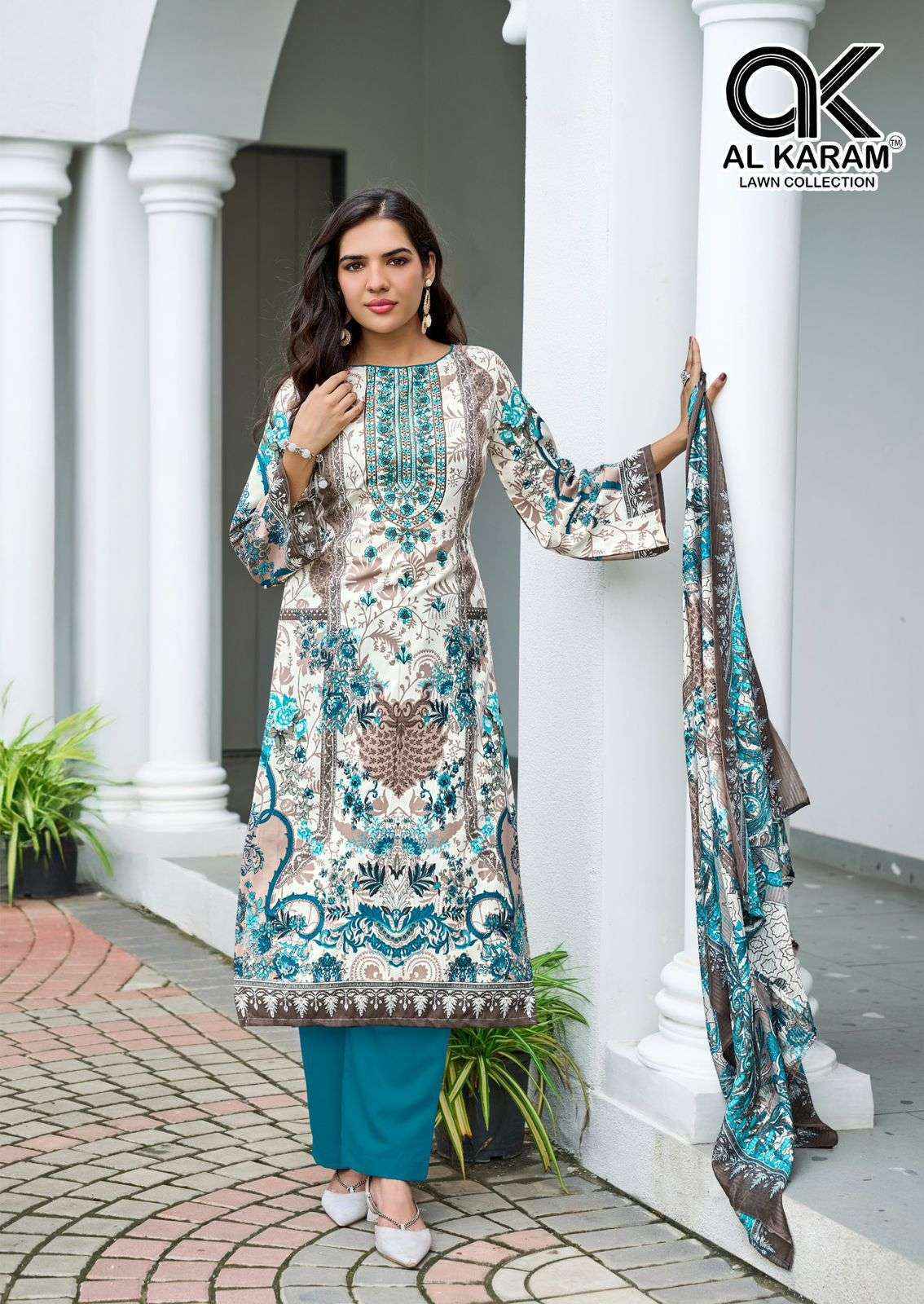 Al Karam Areeba Cotton Dress Material Wholesale Price ( 6 Pcs Catalog )