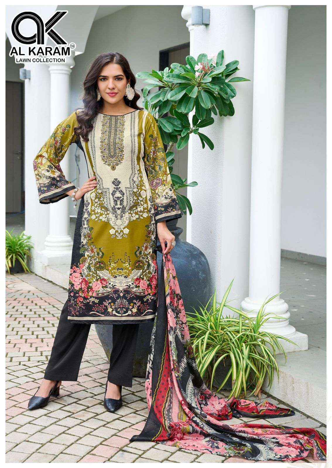Al Karam Areeba Cotton Dress Material Wholesale Price ( 6 Pcs Catalog )