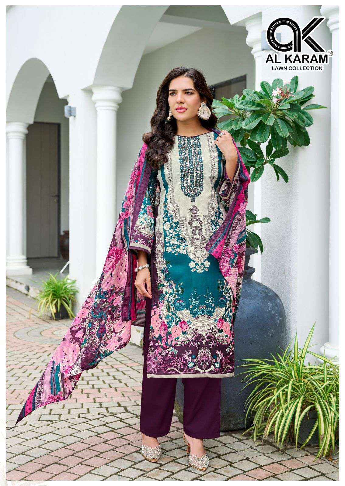 Al Karam Areeba Cotton Dress Material Wholesale Price ( 6 Pcs Catalog )