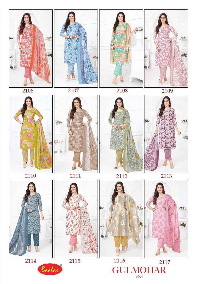Baalar Gulmohar Vol-1 lawn Cotton Dress Material Wholesale Price ( 12 Pcs Catalog )