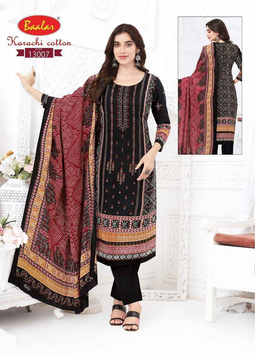 Baalar Karachi Cotton Vol 13 Lawn Cotton Dress Material Wholesale Price ( 9 Pcs Catalog )