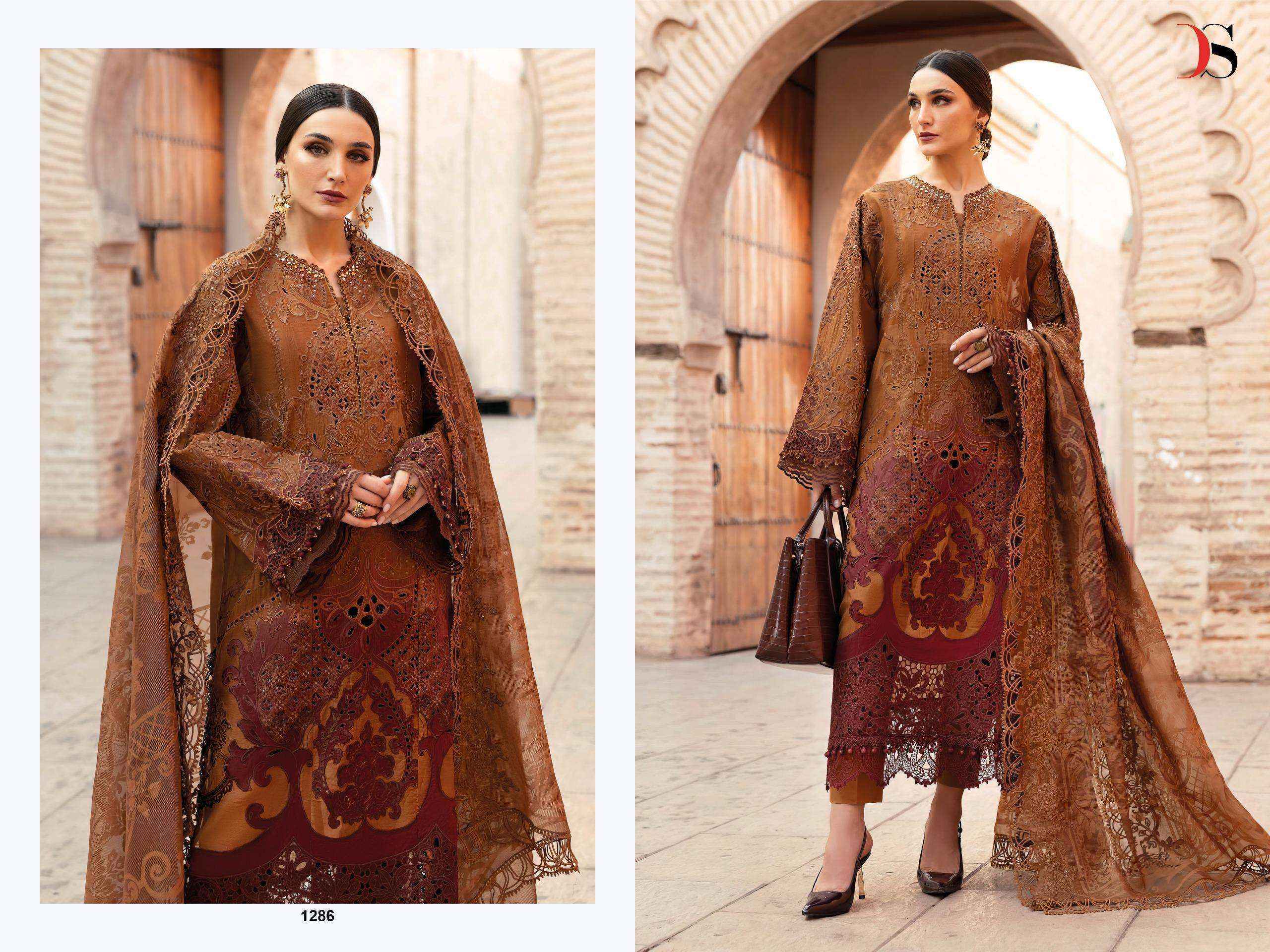 embroidered dress material wholesale Netra Exclusive Jhalak Vol 2 Cotton Embroidered Dress Material