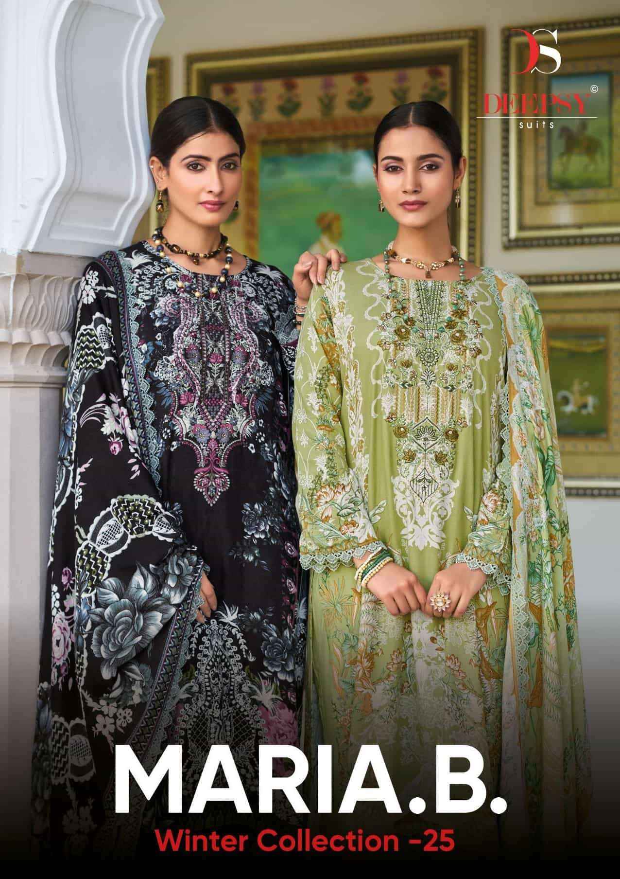 Deepsy Maria B Winter Collection 25 Fancy Pashmina Dress Material ( 6 Pcs catalogue )