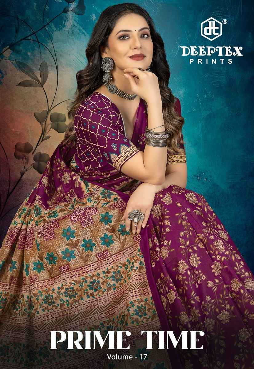 Deeptex Prime Time Vol 17 Cotton Saree Set ( 10 Pcs Catalog )