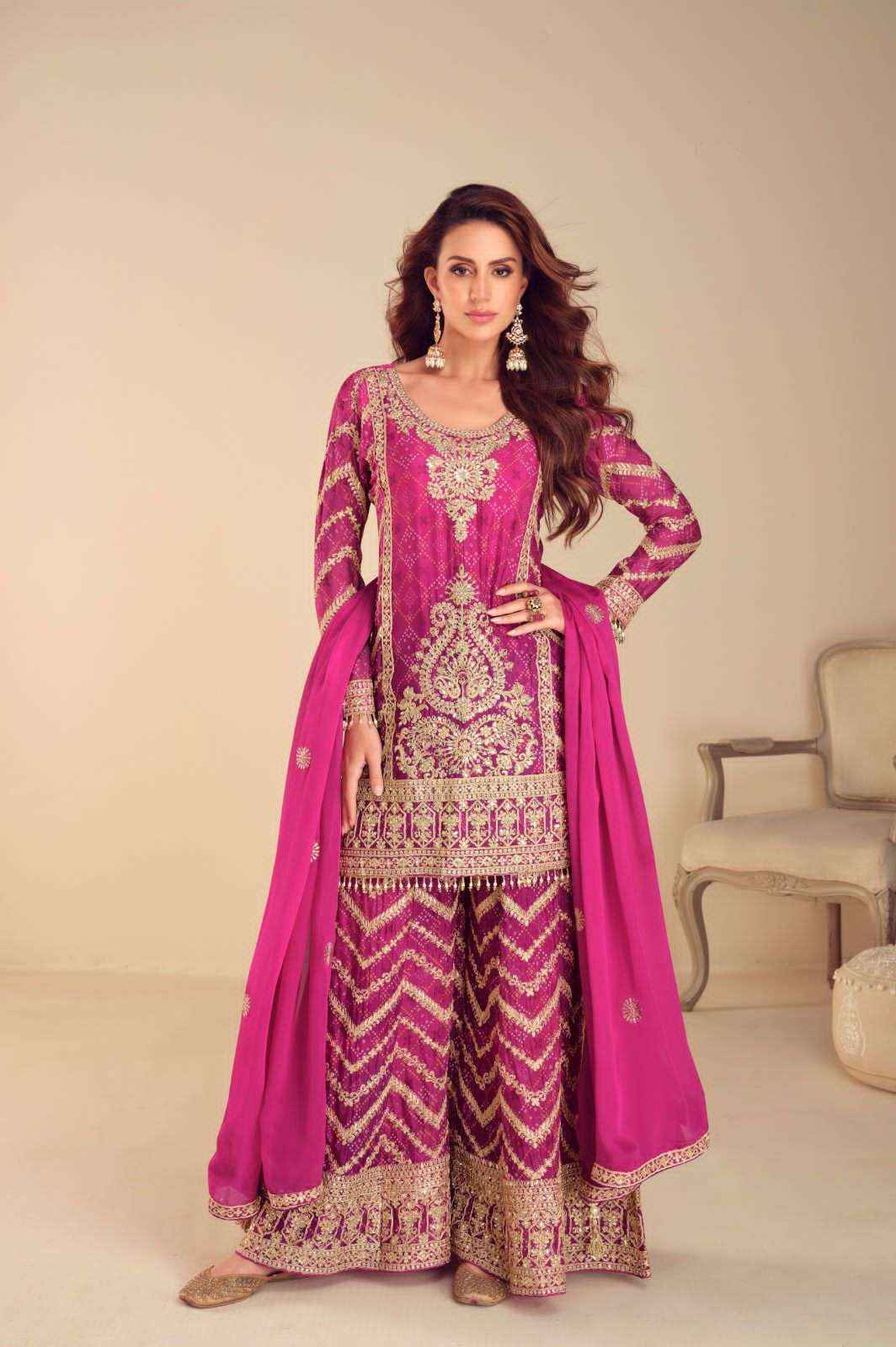 Gulkayra Misbah 7620 And 7621 Partywear Style Sharara Designer Dress Wholesale Price ( 2 pcs catalog )