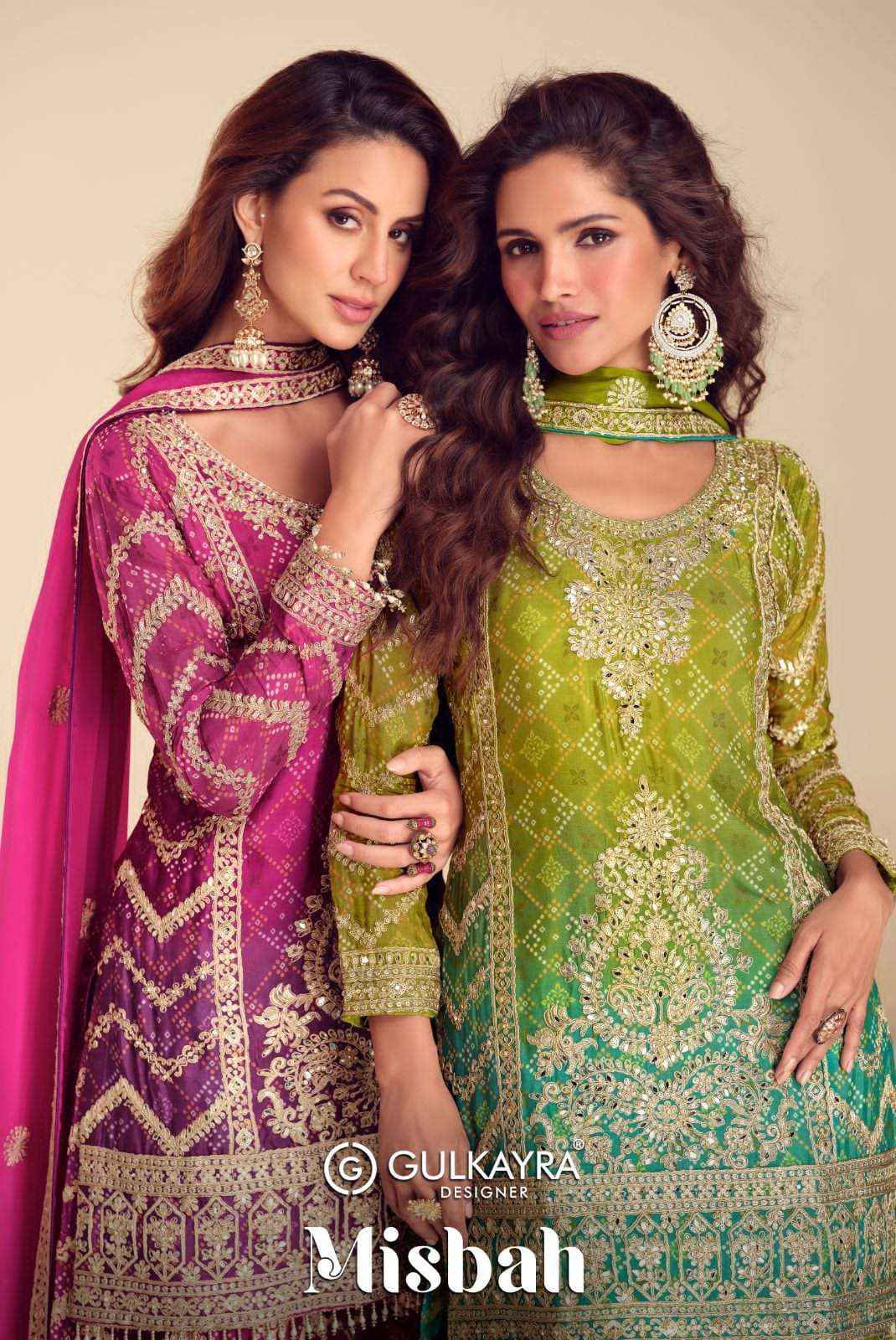 Gulkayra Misbah 7620 And 7621 Partywear Style Sharara Designer Dress Wholesale Price ( 2 pcs catalog )