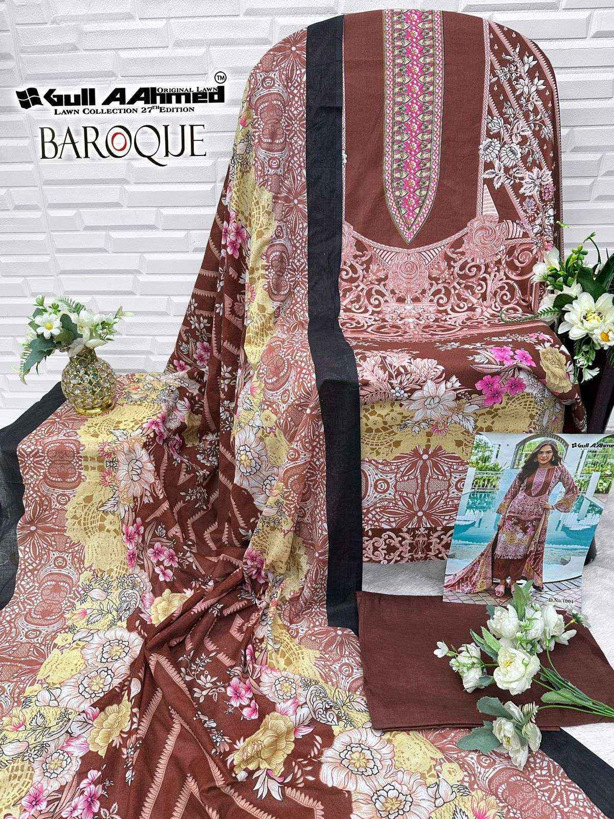 Gull Aahmed Baroque Vol 2 Lawn Cotton Dress Material Wholesale Price ( 6 Pcs Catalog )