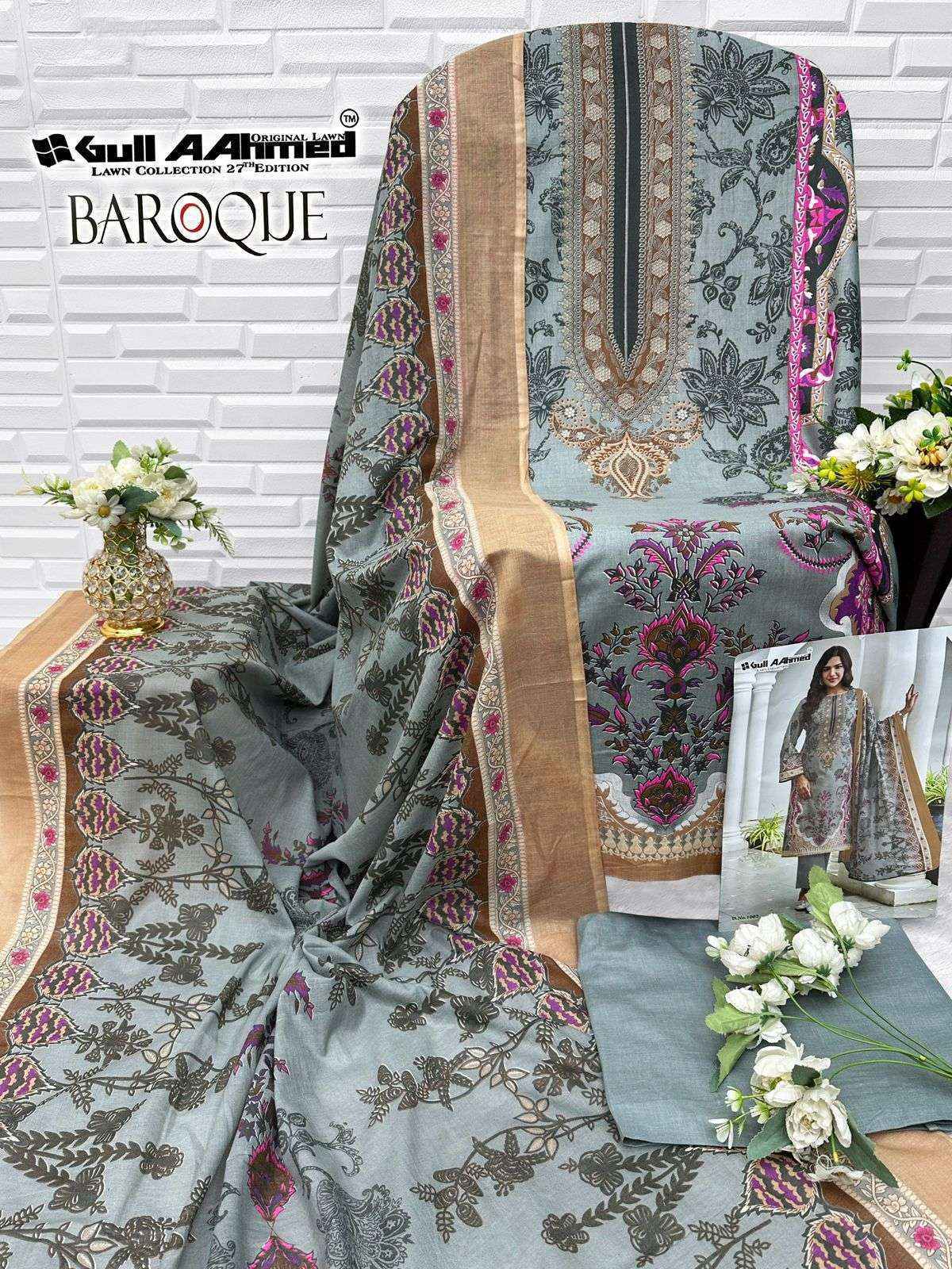 Gull Aahmed Baroque Vol 2 Lawn Cotton Dress Material Wholesale Price ( 6 Pcs Catalog )