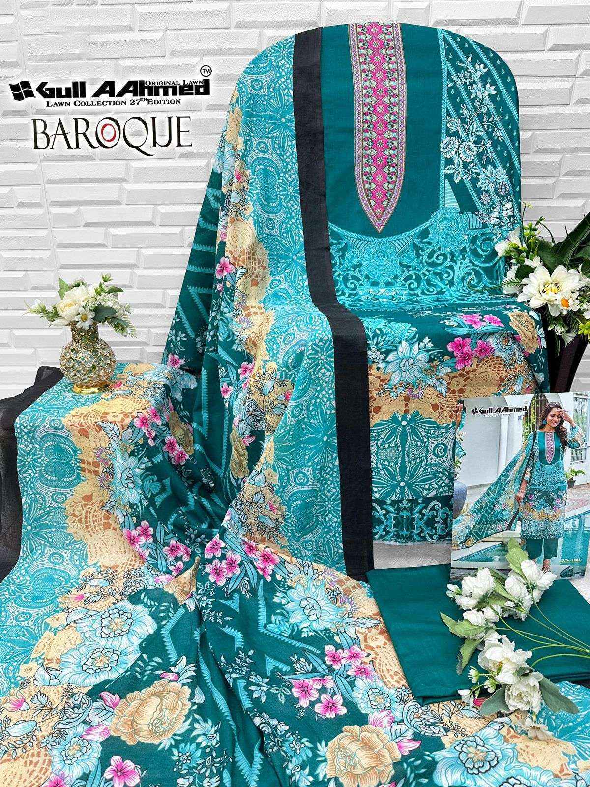 Gull Aahmed Baroque Vol 2 Lawn Cotton Dress Material Wholesale Price ( 6 Pcs Catalog )