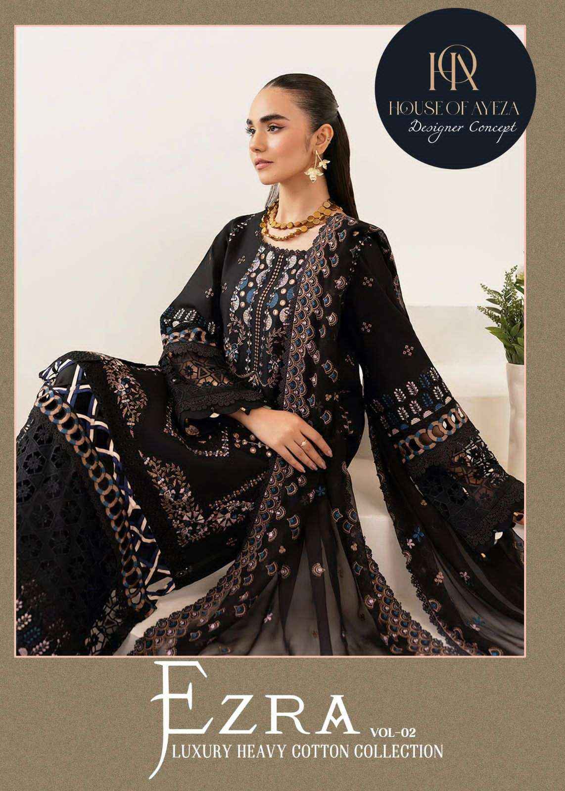 House Of Ayeza Ezra Vol 2 Luxury Heavy Cotton Collection Ladies Dress Wholesale Price ( 6 Pcs Catalog )