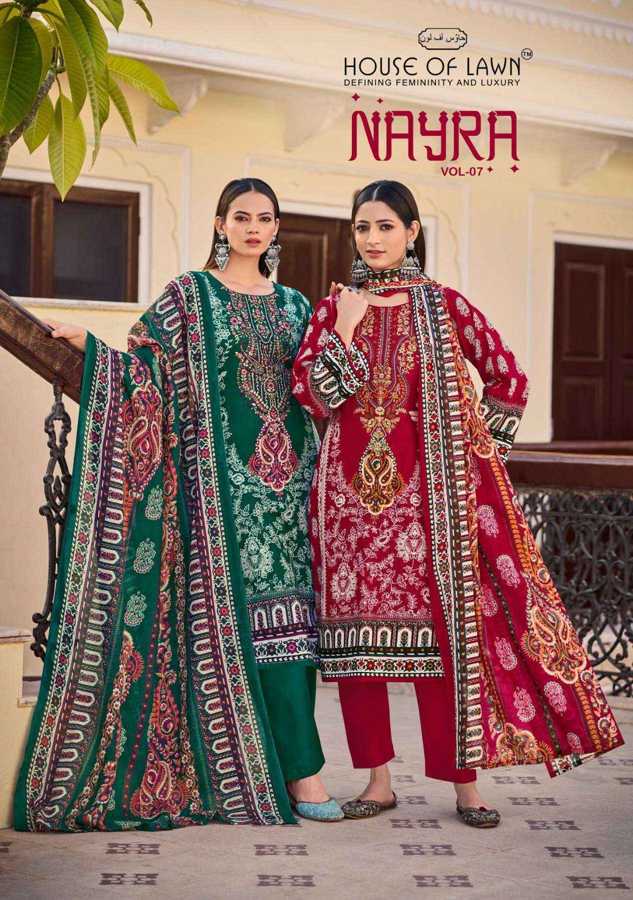 House Of Lawn Nayra Vol 7 Cotton Dress Material Wholesale Price ( 8 Pcs Catalog )