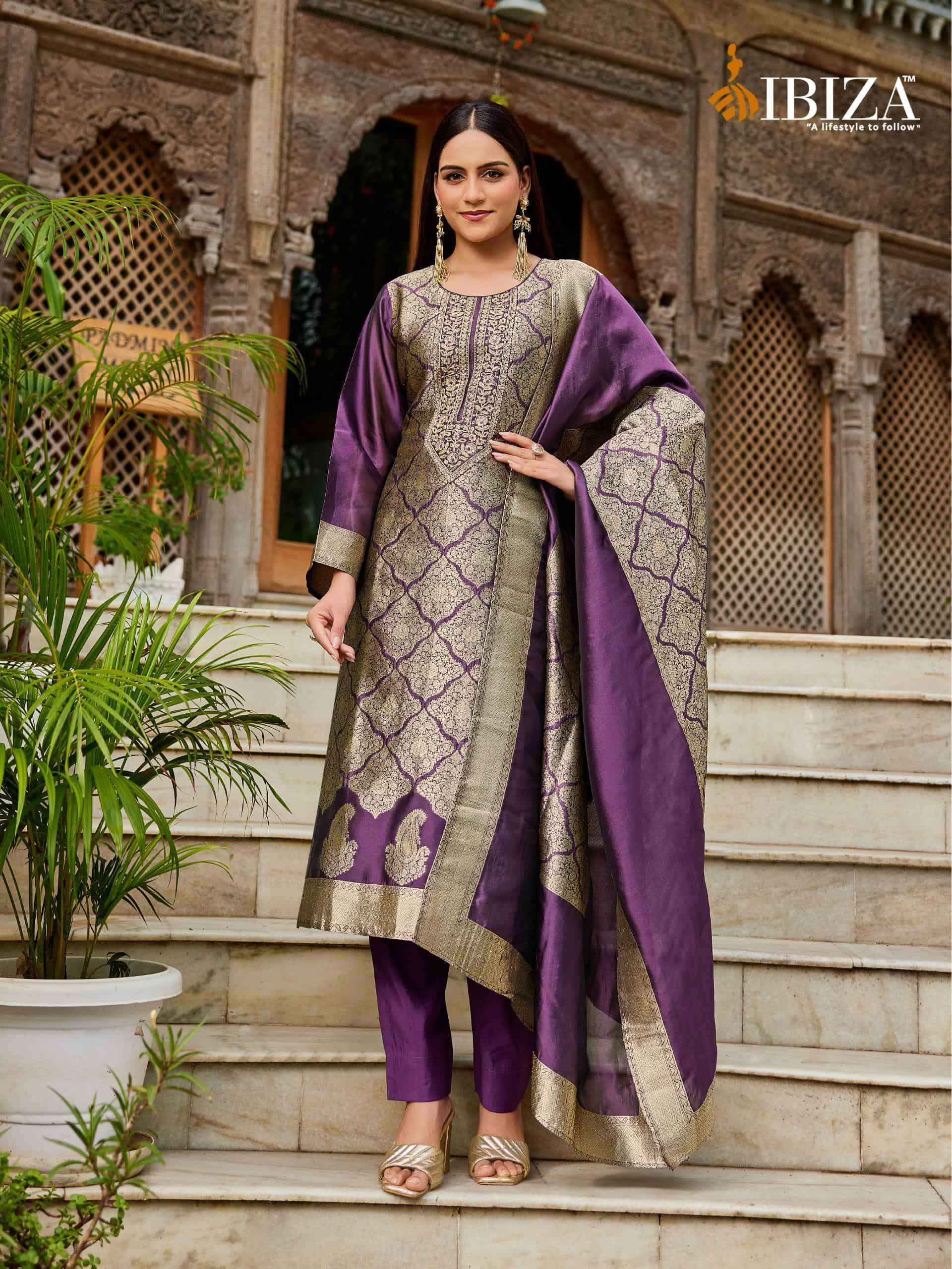 pure silk dress material wholesale Ibiza Sakhi Vol 13 Partywear Style Pure Banglory Silk Suit Catalog Dealer