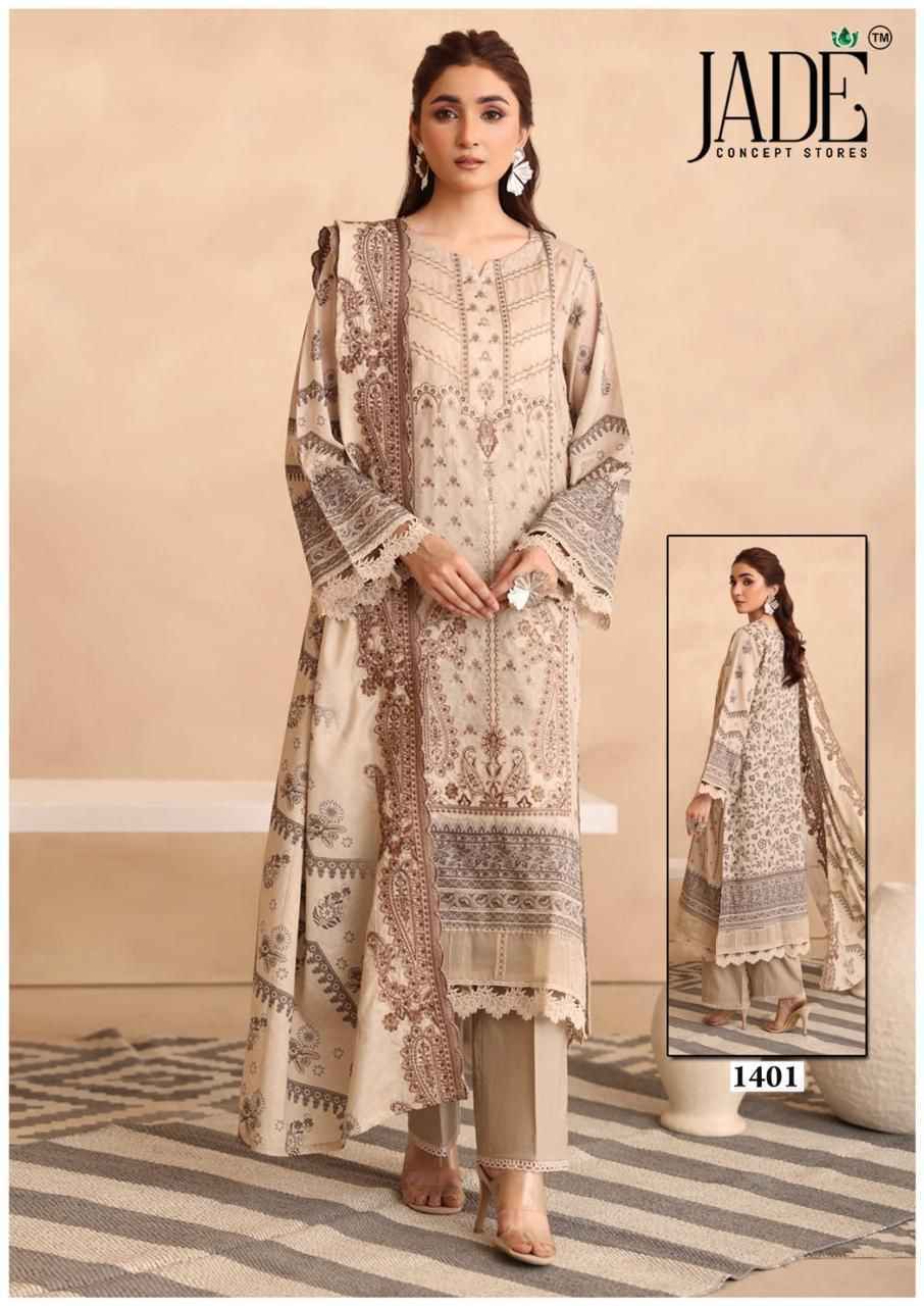Jade Bin Saeed Heavy Luxury Vol 14 Cotton Dress Material Wholesale Price ( 6 Pcs Catalog )