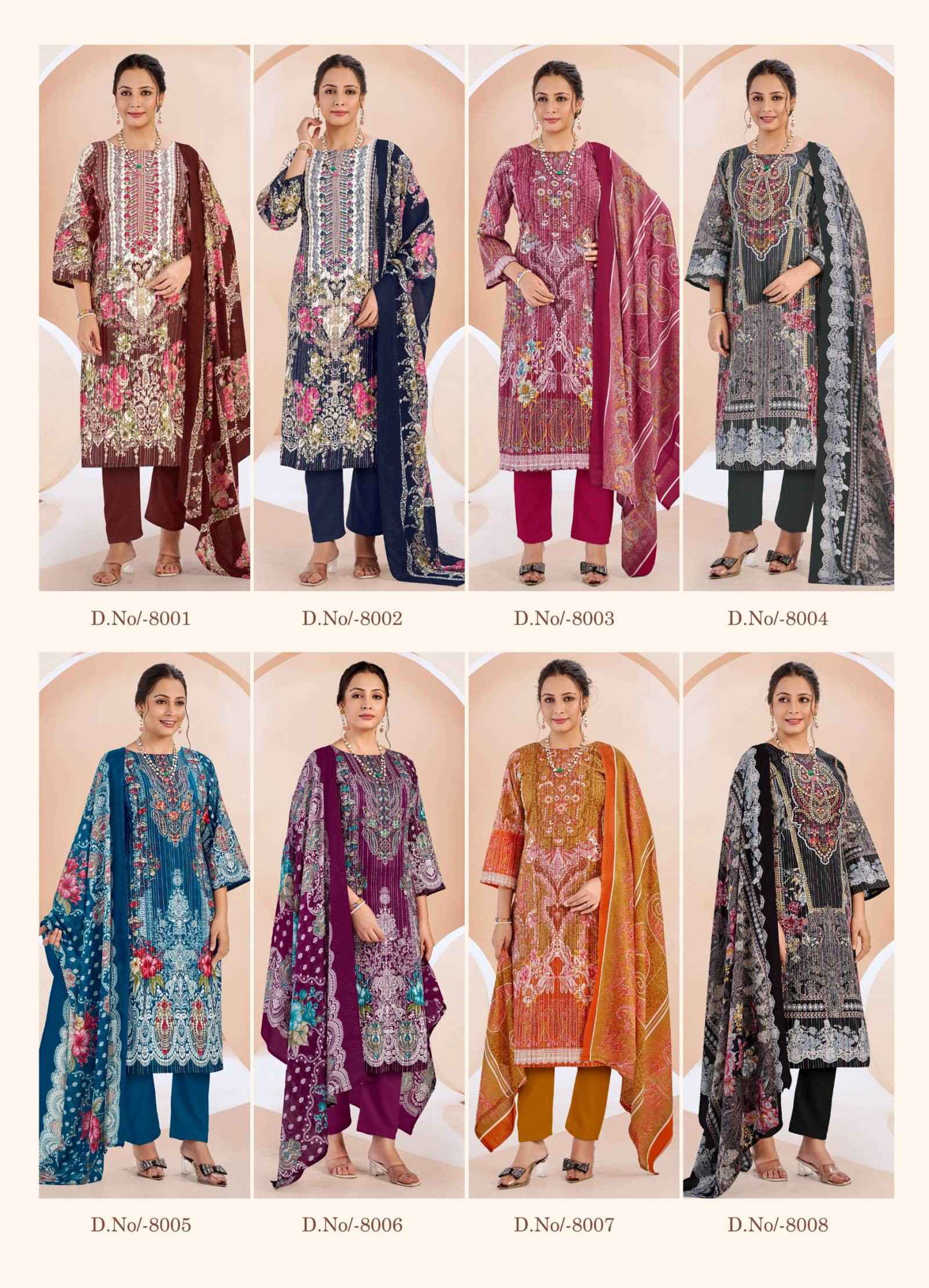 Jash Qurbat Vol 8 Cotton Dress Material Pakistani Suit Wholesale Price ( 8 Pcs Catalogue )