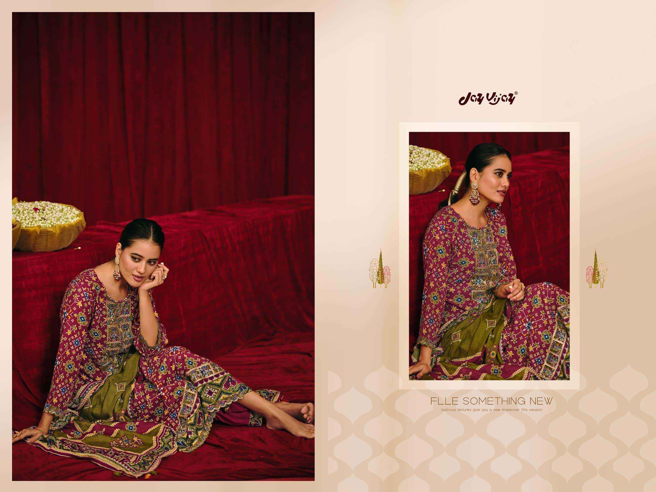 Jay Vijay Olivia 3258 Digital Printed Latest Muslin Dress Wholesale Price ( 4 Pcs Catalog )