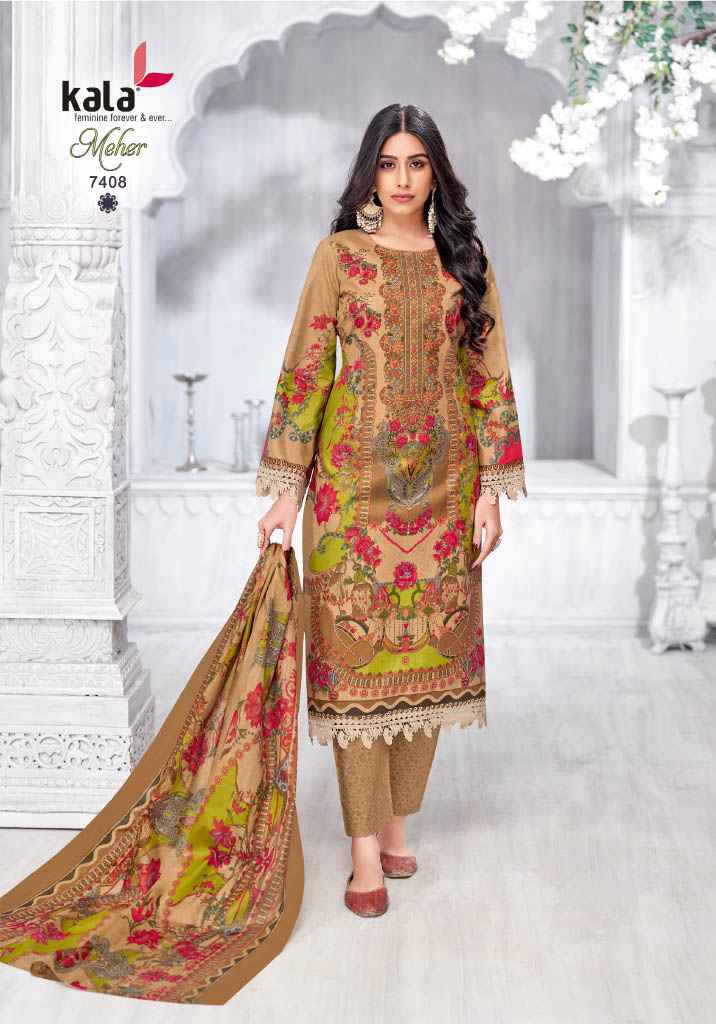 Kala Fashion Meher Vol-11 Dress Material Wholesale Price ( 12 Pcs Catalogue )