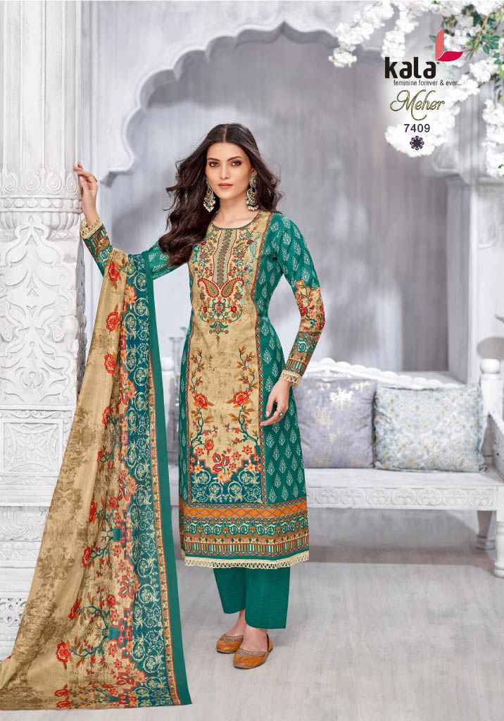 Kala Fashion Meher Vol-11 Dress Material Wholesale Price ( 12 Pcs Catalogue )