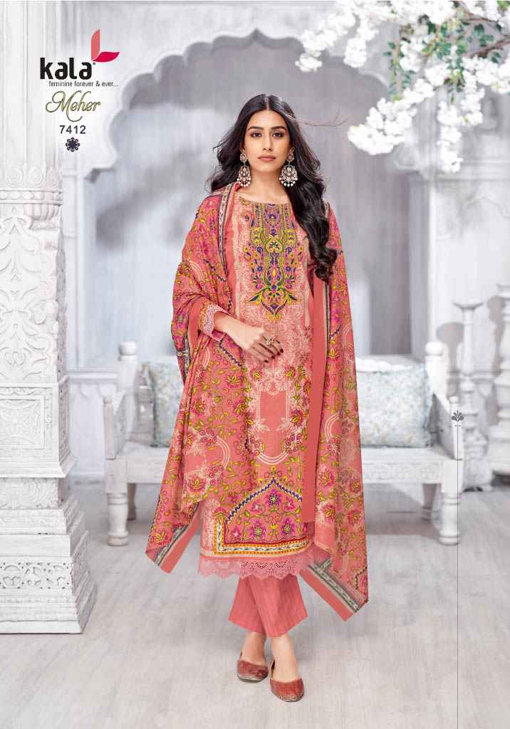 Kala Fashion Meher Vol-11 Dress Material Wholesale Price ( 12 Pcs Catalogue )