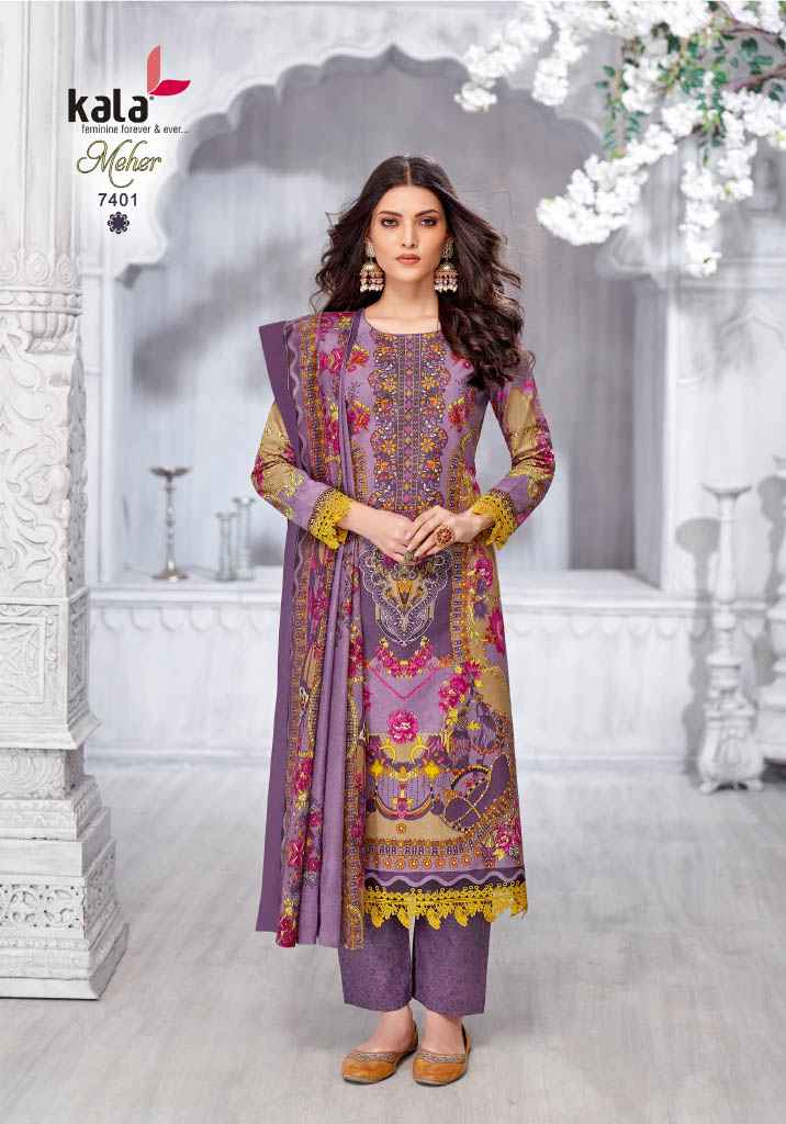 Kala Fashion Meher Vol-11 Dress Material Wholesale Price ( 12 Pcs Catalogue )