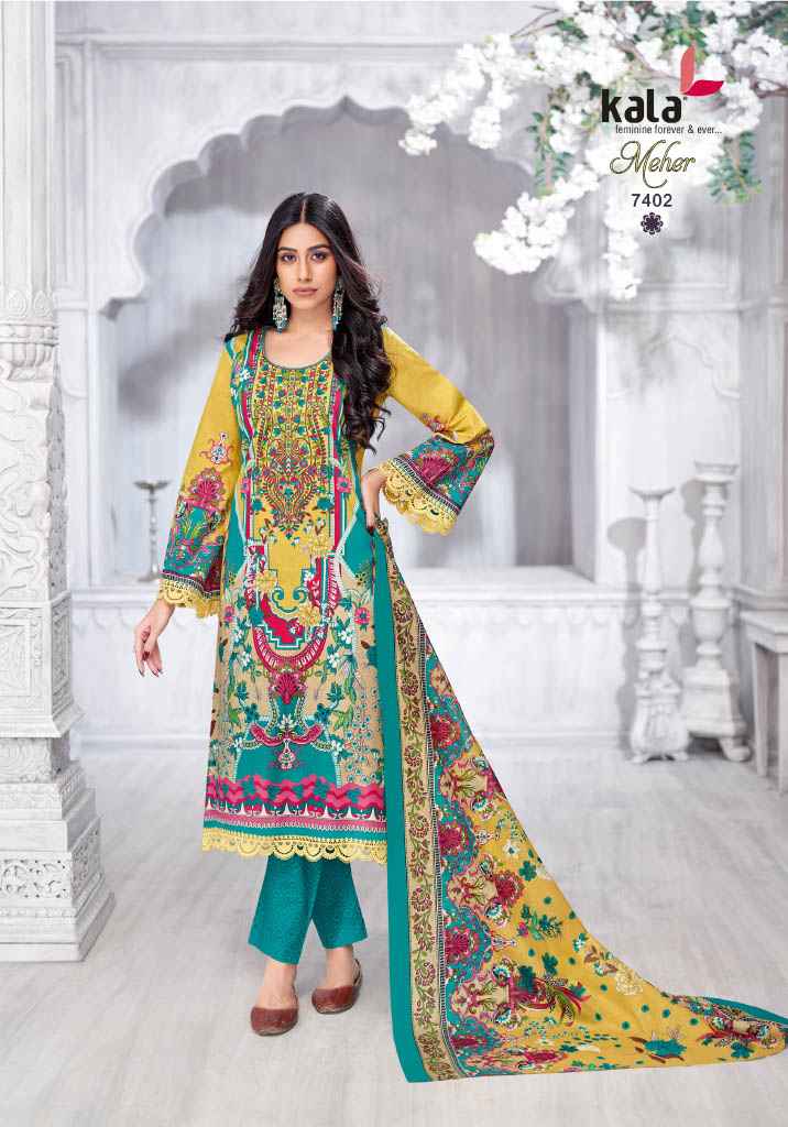 Kala Fashion Meher Vol-11 Dress Material Wholesale Price ( 12 Pcs Catalogue )