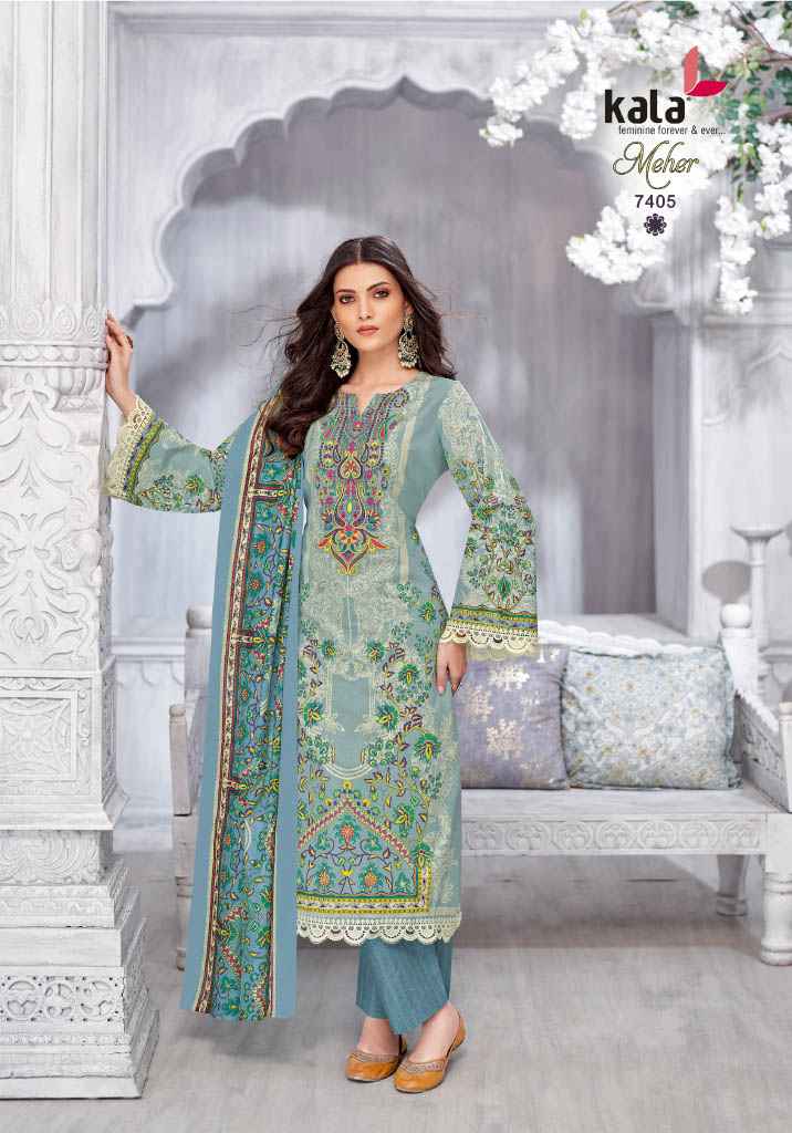 Kala Fashion Meher Vol-11 Dress Material Wholesale Price ( 12 Pcs Catalogue )