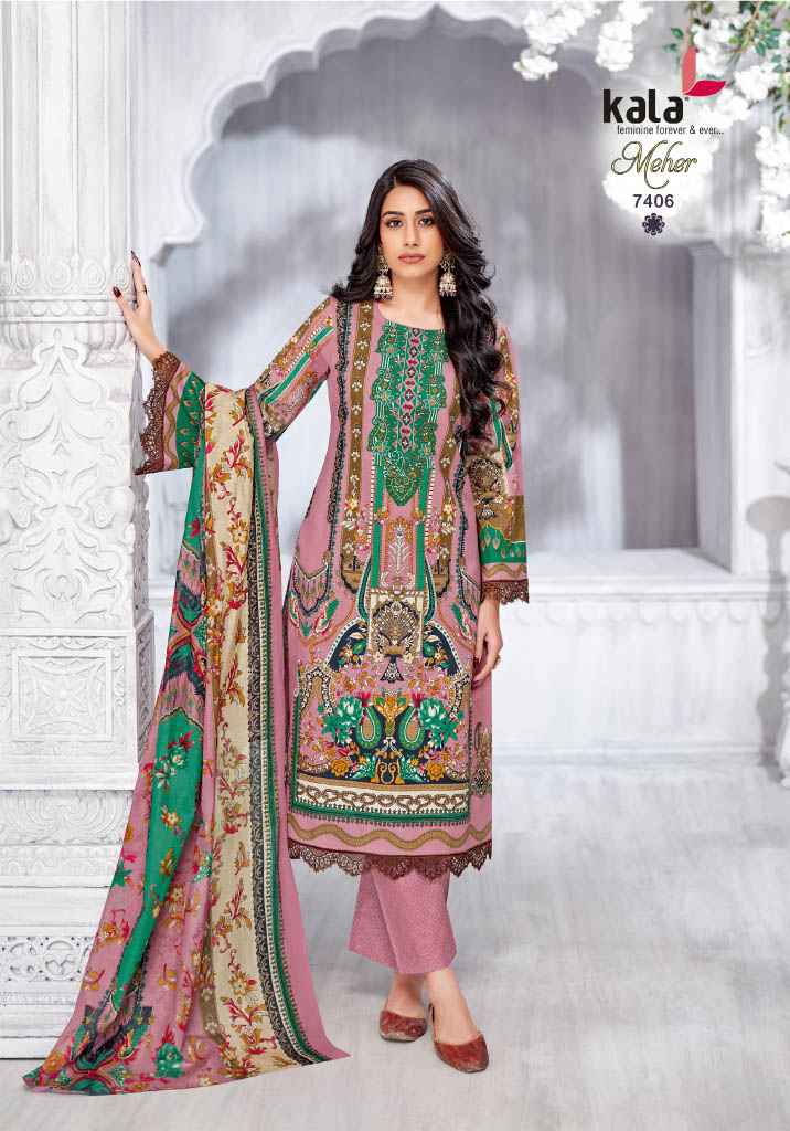 Kala Fashion Meher Vol-11 Dress Material Wholesale Price ( 12 Pcs Catalogue )