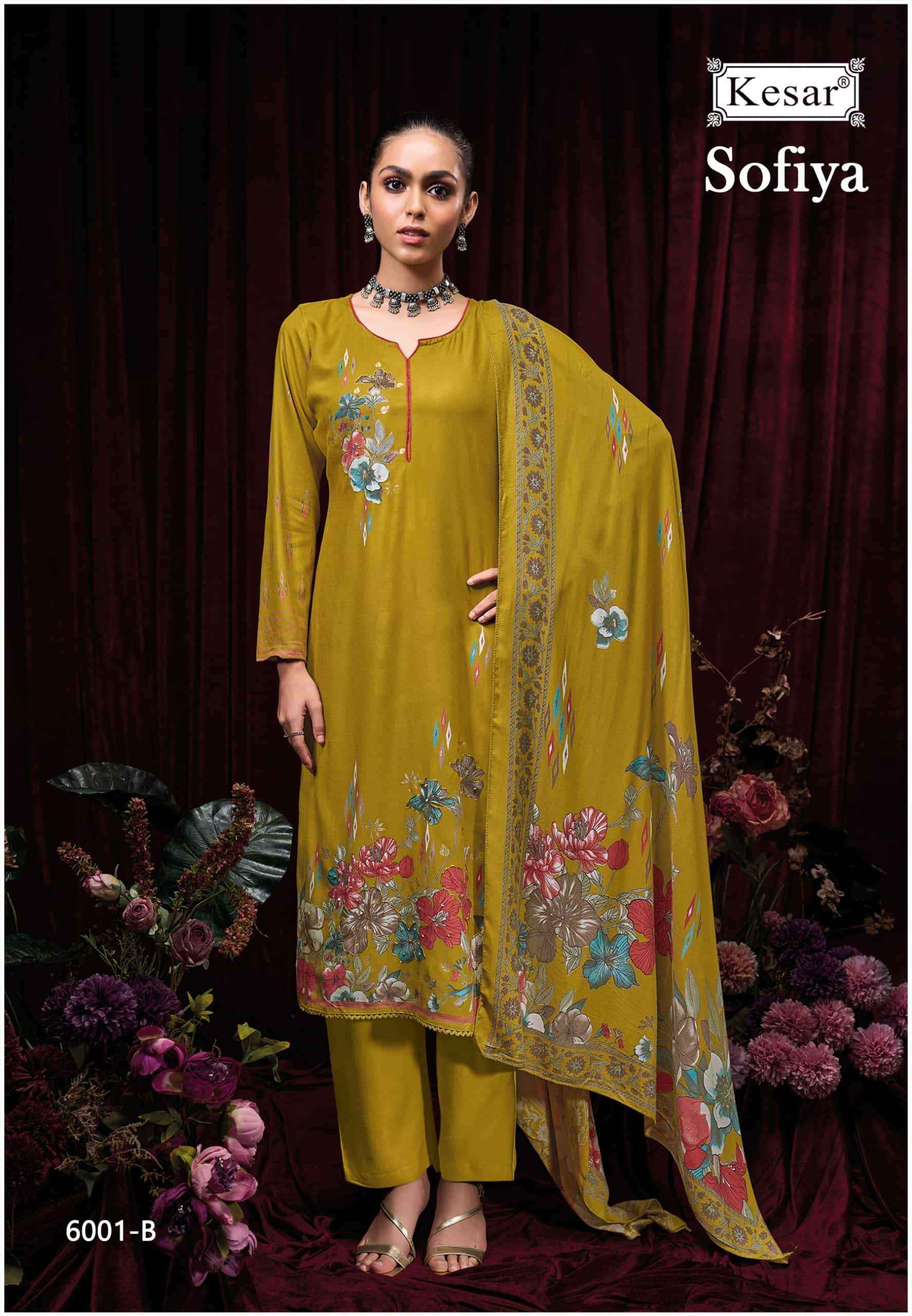 Karachi Prints Kesar Sofiya 6001 Winter Collection Ladies Dress Material Wholesale Price ( 4 Pcs Catalog )