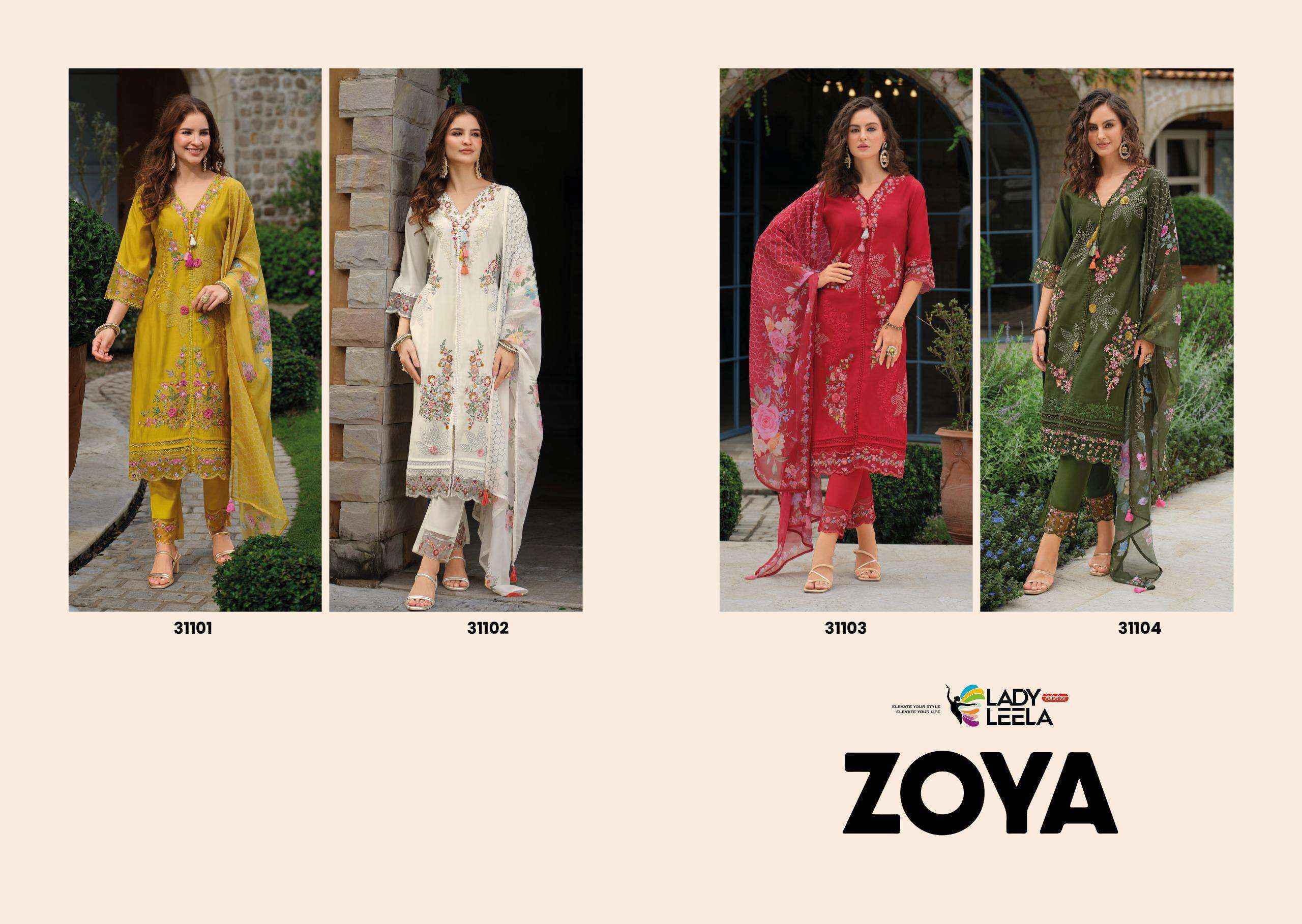 Lady Leela Zoya Viscose Silk Kurti Combo Set Wholesale Price ( 4 Pcs Catalog )