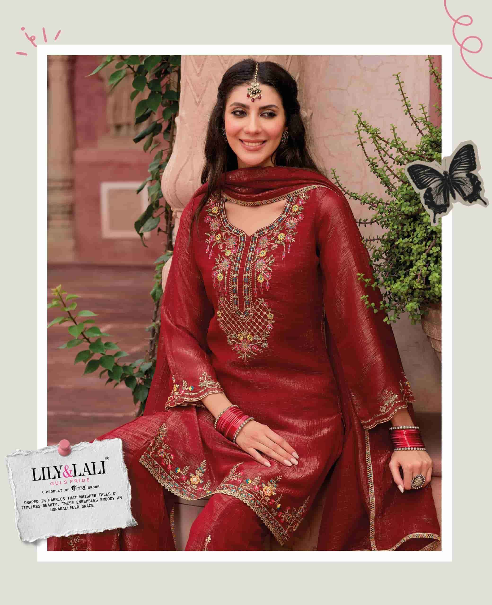 Lily And Lali Lashkara Festive Wear Divider Palazzo Designer Dress Wholesale Price ( 4 Pcs Catalog )