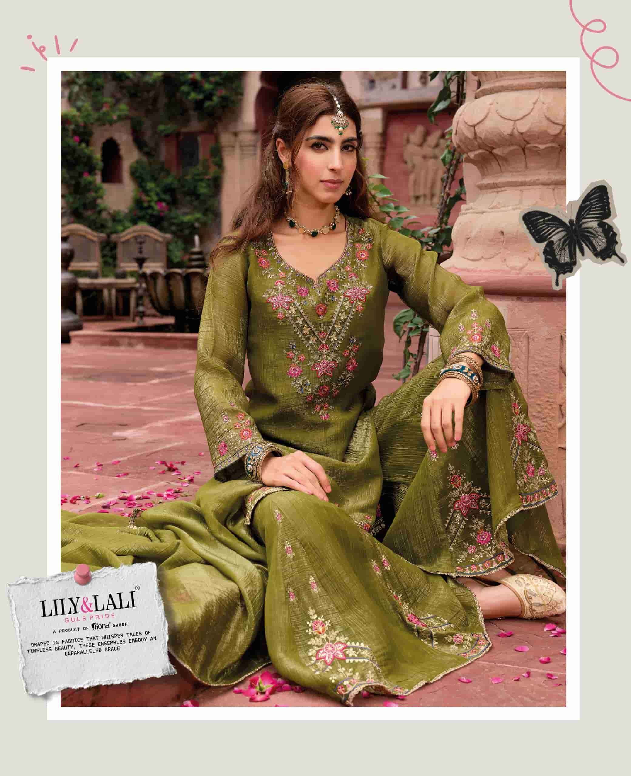 Lily And Lali Lashkara Festive Wear Divider Palazzo Designer Dress Wholesale Price ( 4 Pcs Catalog )