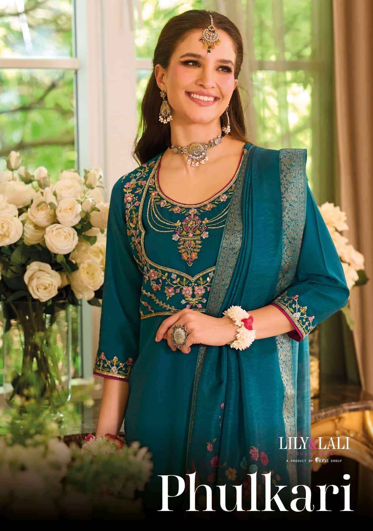 Lily And Lali Phulkari Designer Straight 3 Piece Suit Wholesale Price ( 4 Pcs Catalog )