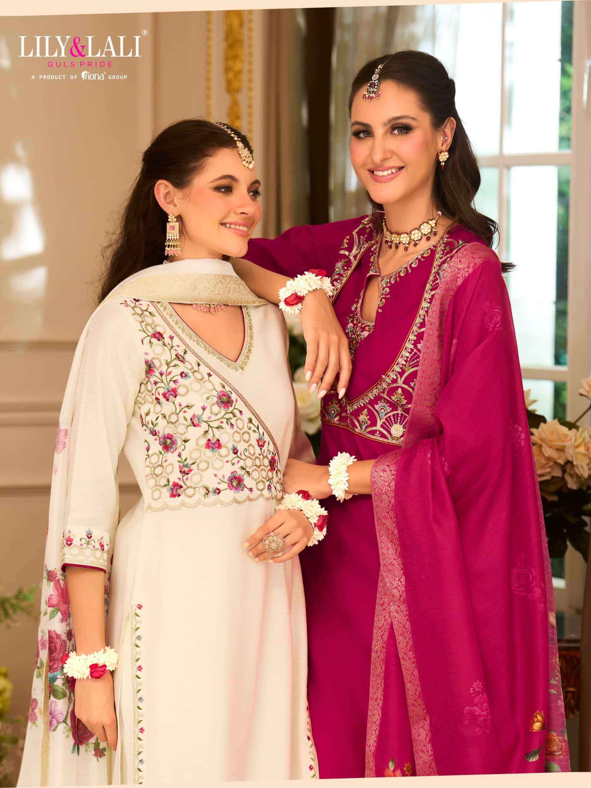 Lily And Lali Phulkari Designer Straight 3 Piece Suit Wholesale Price ( 4 Pcs Catalog )