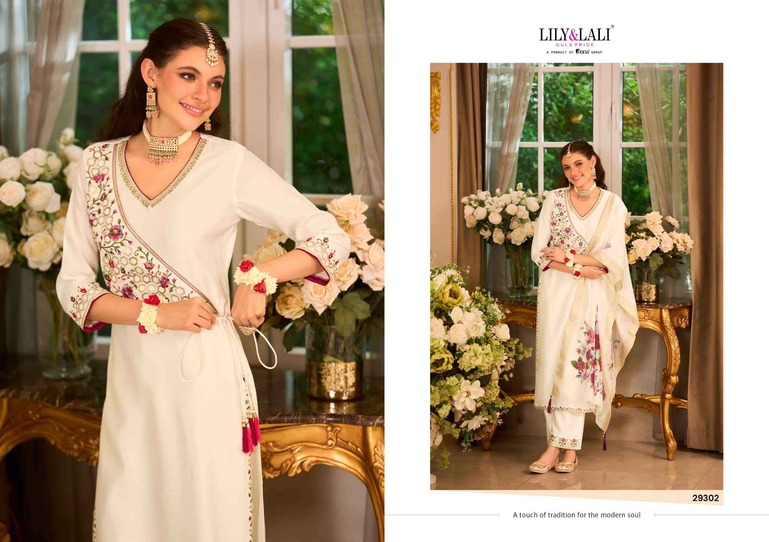 Lily And Lali Phulkari Designer Straight 3 Piece Suit Wholesale Price ( 4 Pcs Catalog )