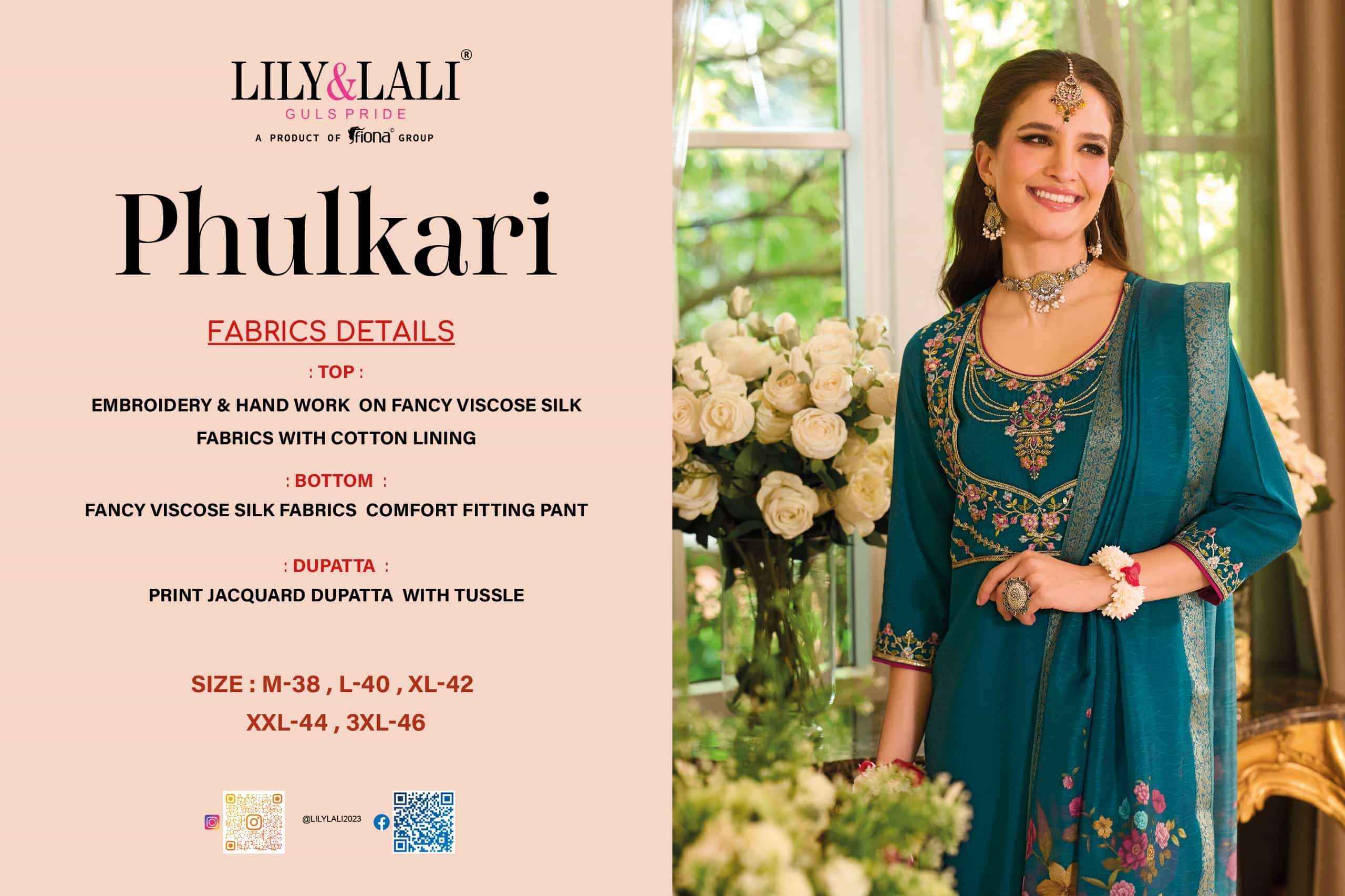 Lily And Lali Phulkari Designer Straight 3 Piece Suit Wholesale Price ( 4 Pcs Catalog )