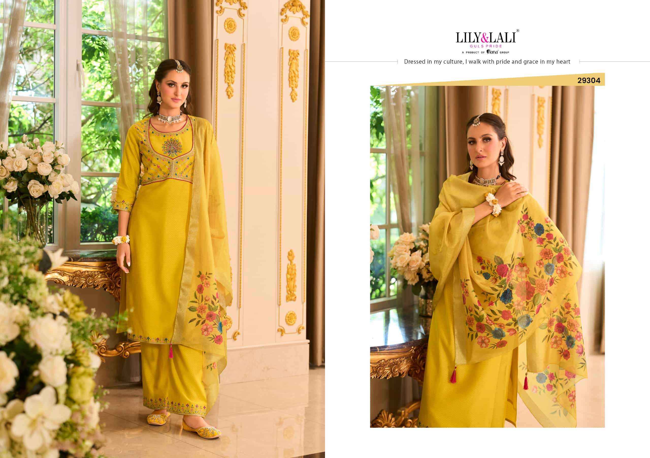 Lily And Lali Phulkari Designer Straight 3 Piece Suit Wholesale Price ( 4 Pcs Catalog )