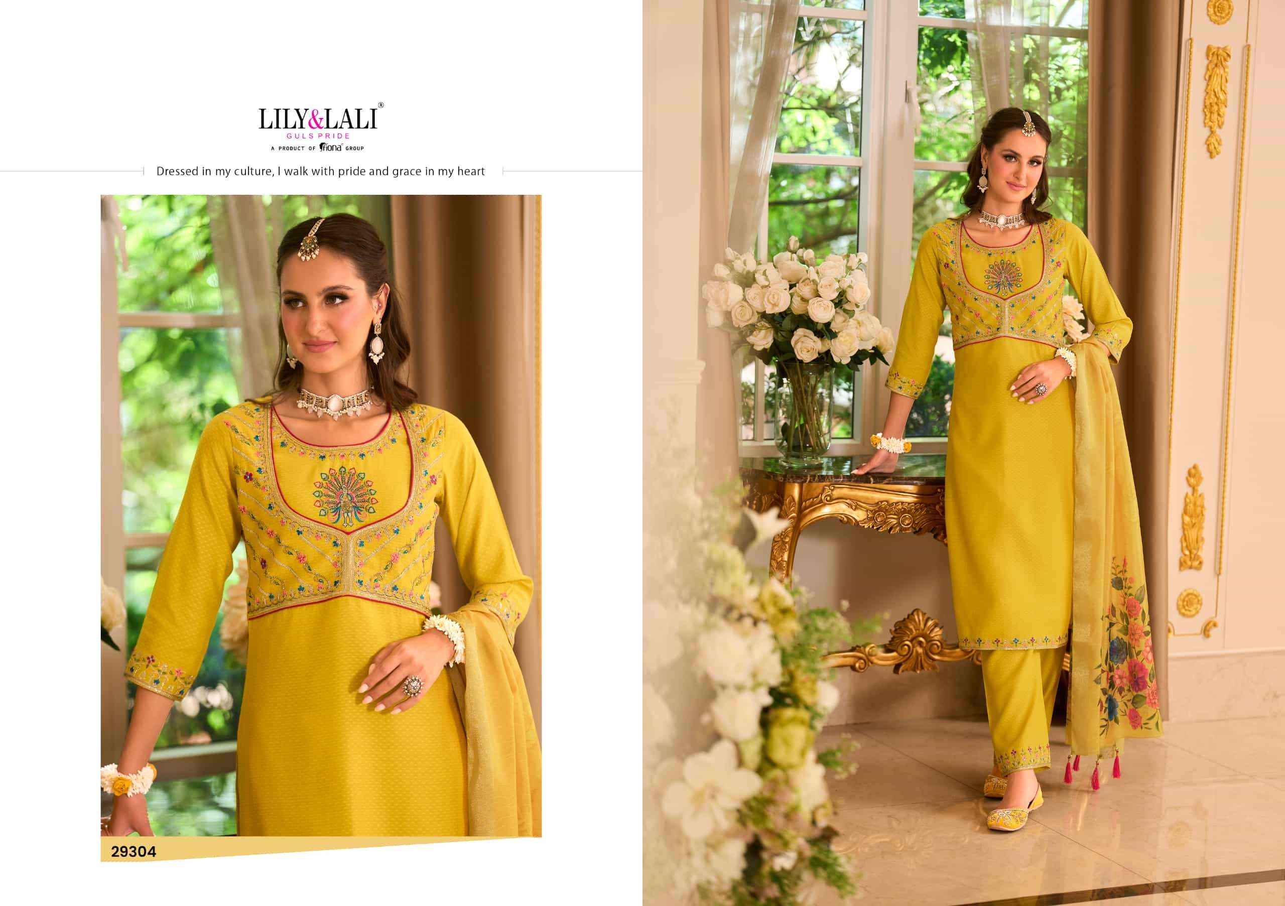 Lily And Lali Phulkari Designer Straight 3 Piece Suit Wholesale Price ( 4 Pcs Catalog )