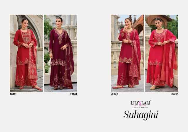 Lily & Lali Suhagini Readymade Silk Suit Collection ( 4 Pcs Catalog )