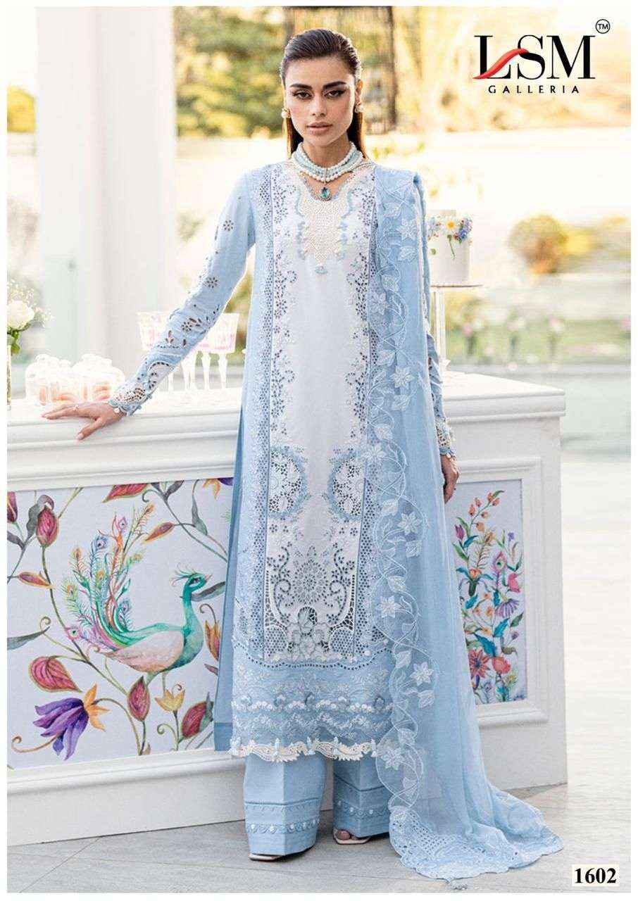 Lsm Galleria Parian Dream Vol 16 Printed Pure Heavy Lawn Dress Collection Wholesale Price ( 6 Pcs Catalog )