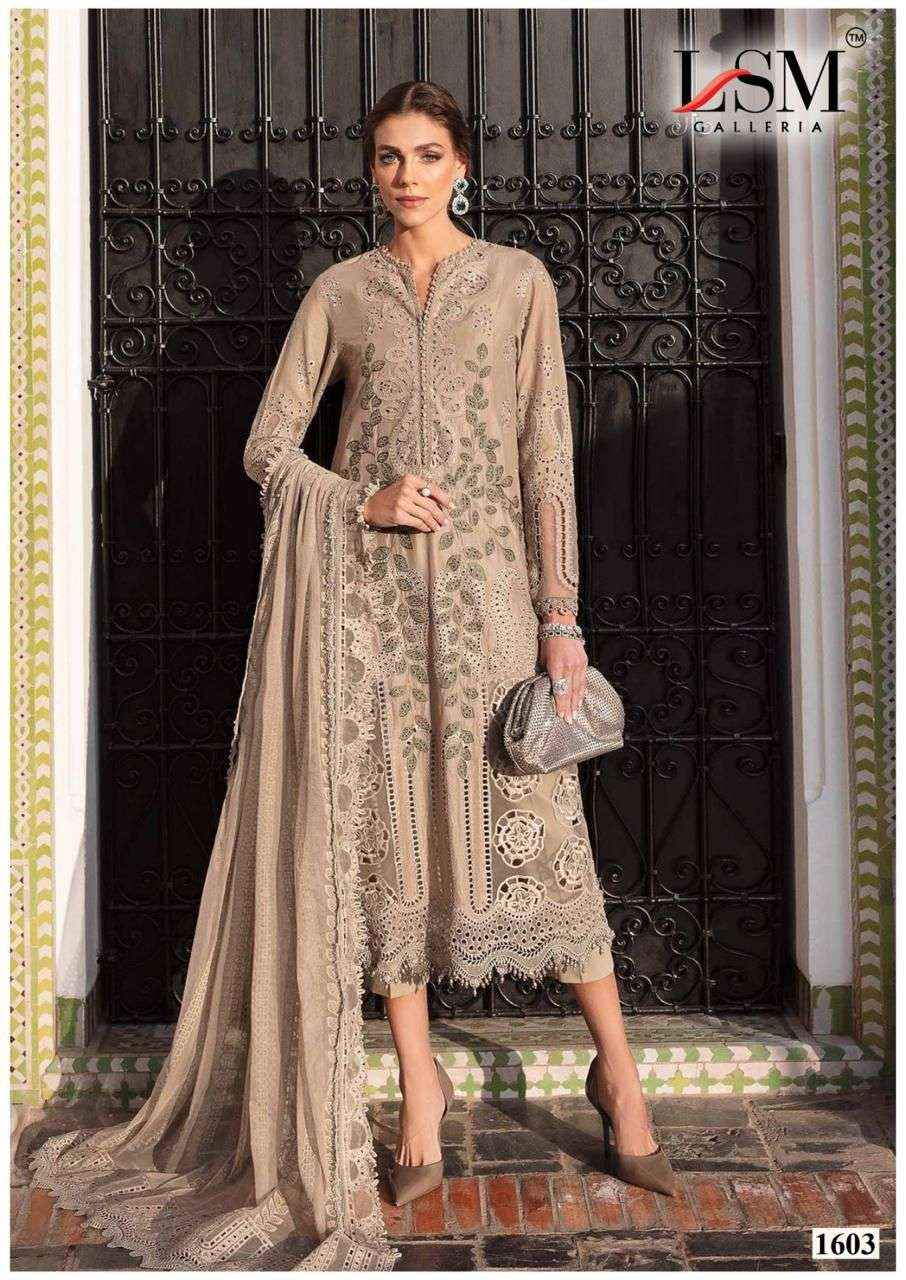Lsm Galleria Parian Dream Vol 16 Printed Pure Heavy Lawn Dress Collection Wholesale Price ( 6 Pcs Catalog )