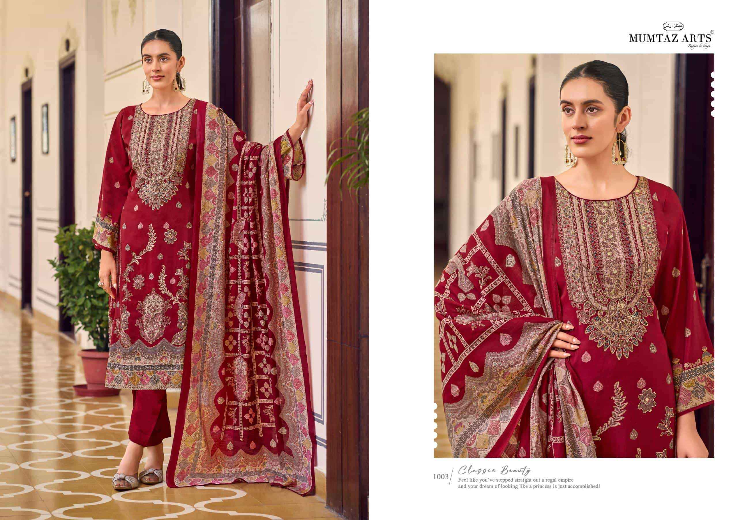 Mumtaz Arts Lilly Petals Fancy Pure Modal Silk Dress Material Wholesale Price ( 3 Pcs Catalog )