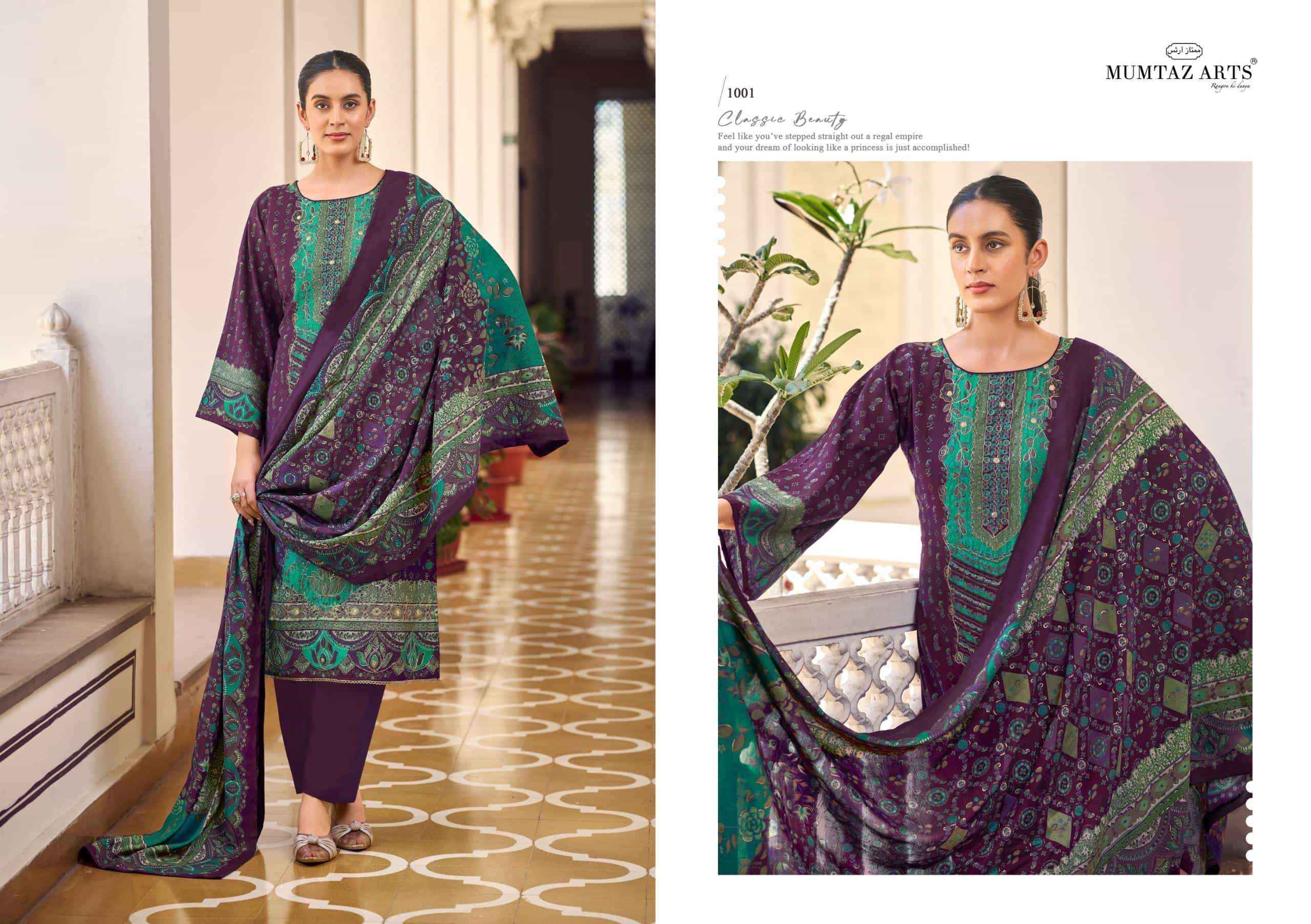 Mumtaz Arts Lilly Petals Fancy Pure Modal Silk Dress Material Wholesale Price ( 3 Pcs Catalog )