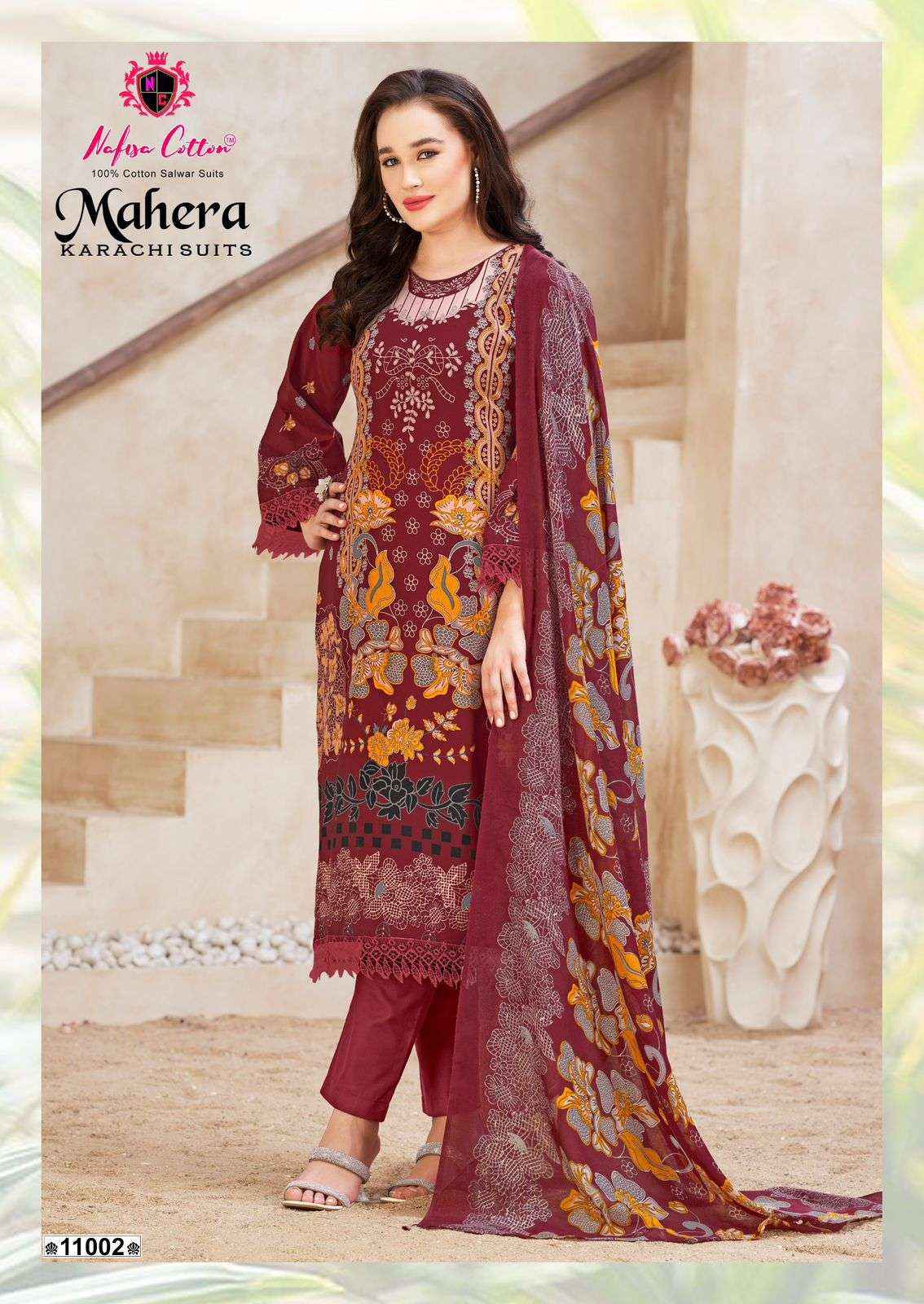 Nafisa Cotton Mahera Vol 11 Designer Printed Cotton Dress Material Wholesale Price ( 6 Pcs Catalog )
