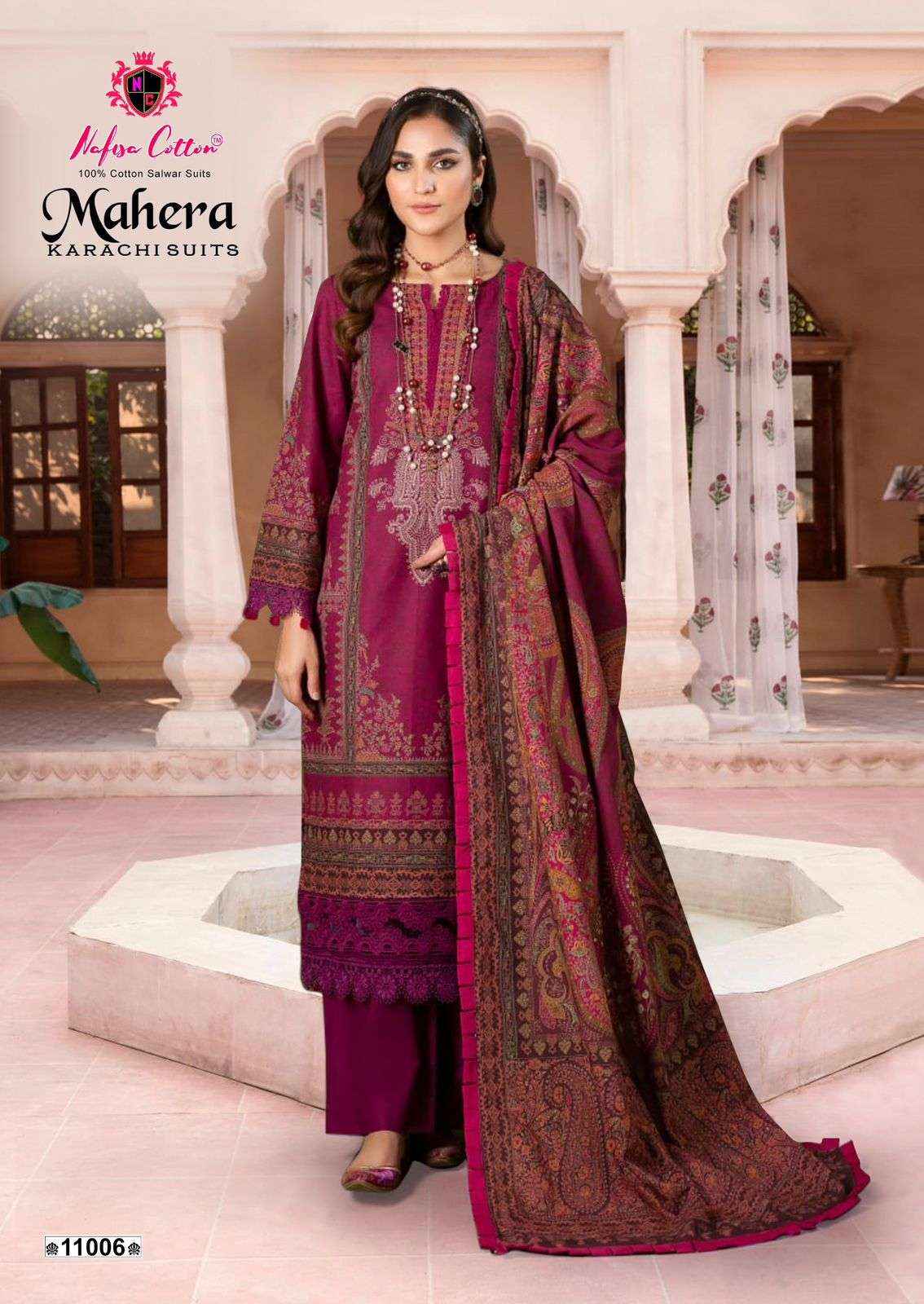 Nafisa Cotton Mahera Vol 11 Designer Printed Cotton Dress Material Wholesale Price ( 6 Pcs Catalog )