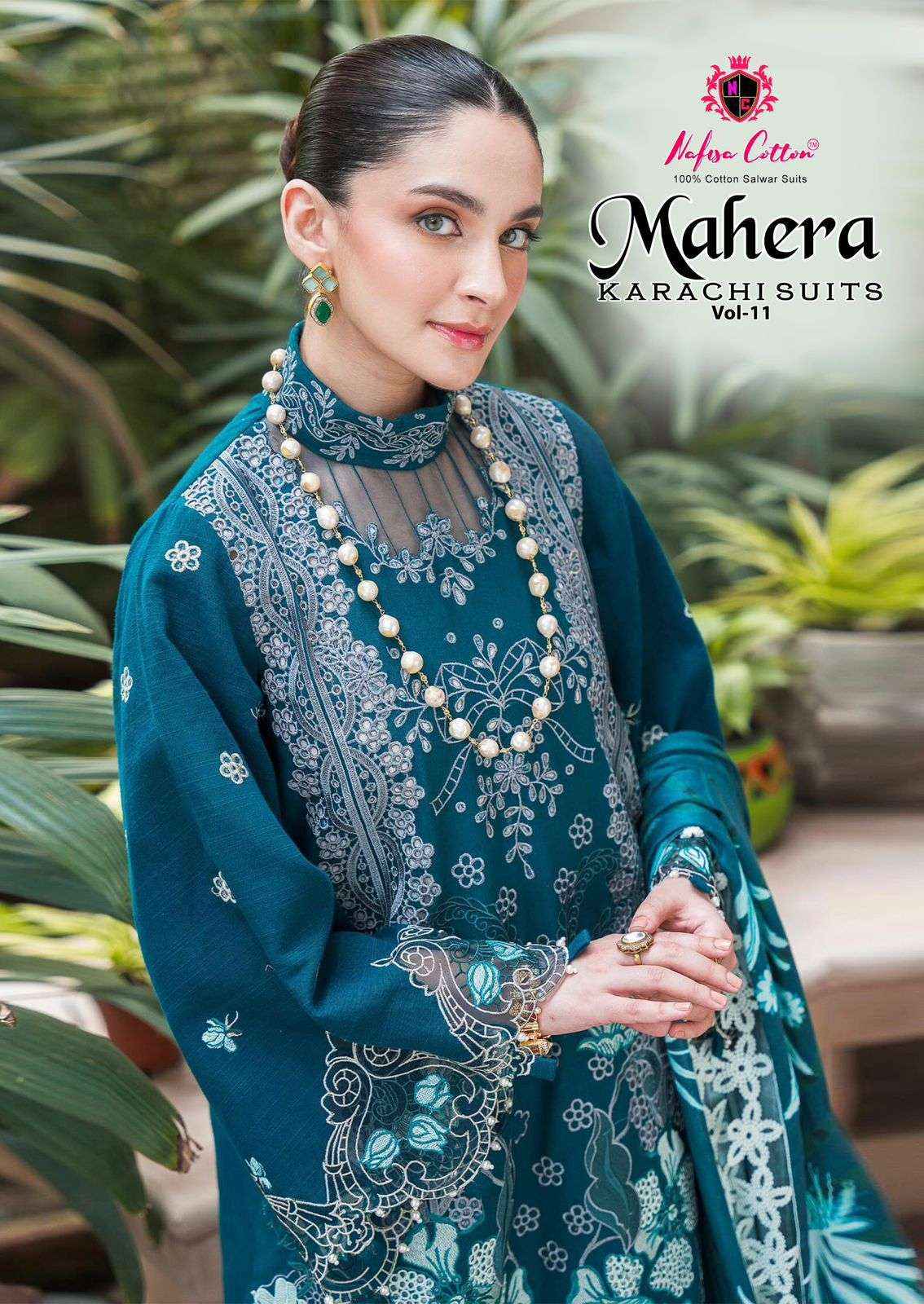 Nafisa Cotton Mahera Vol 11 Designer Printed Cotton Dress Material Wholesale Price ( 6 Pcs Catalog )